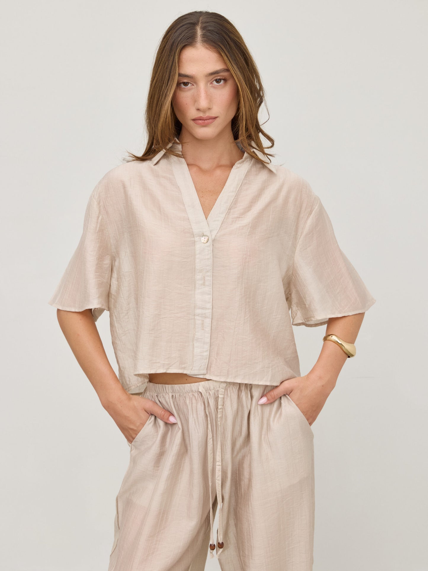 חולצה מכופתרת נואר | חאקי