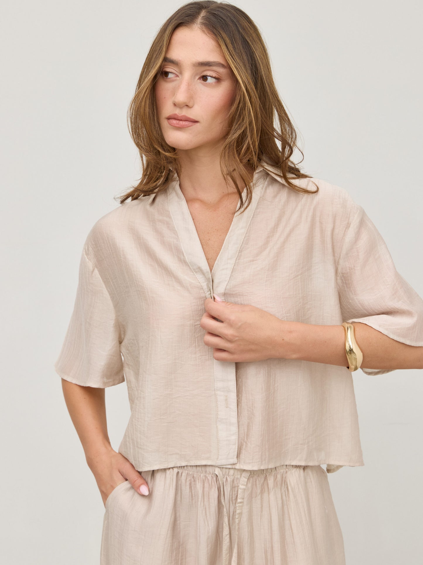 חולצה מכופתרת נואר | חאקי