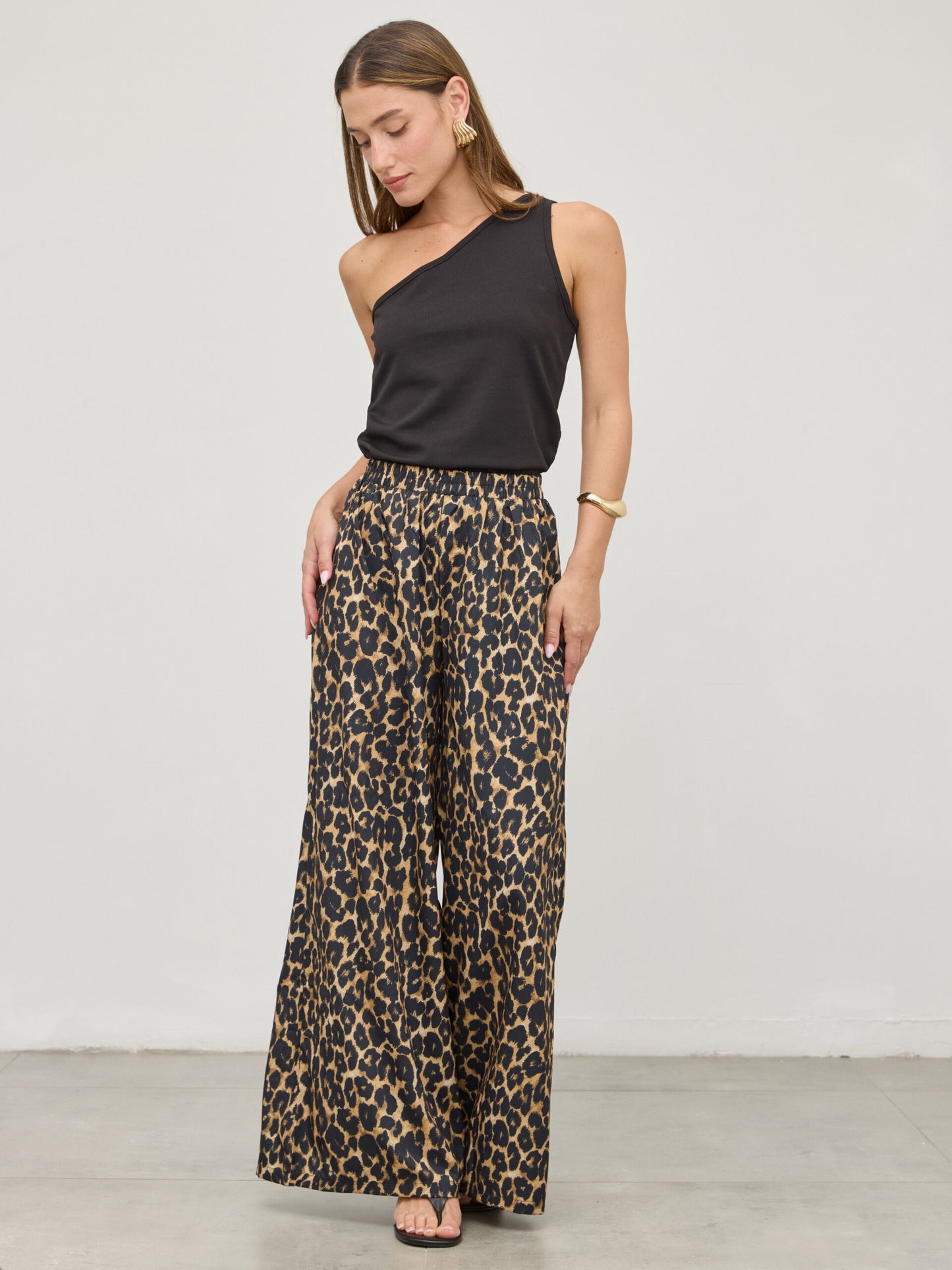 מכנסיים ארוכים הדפס מנומר דונטלה | מנומר