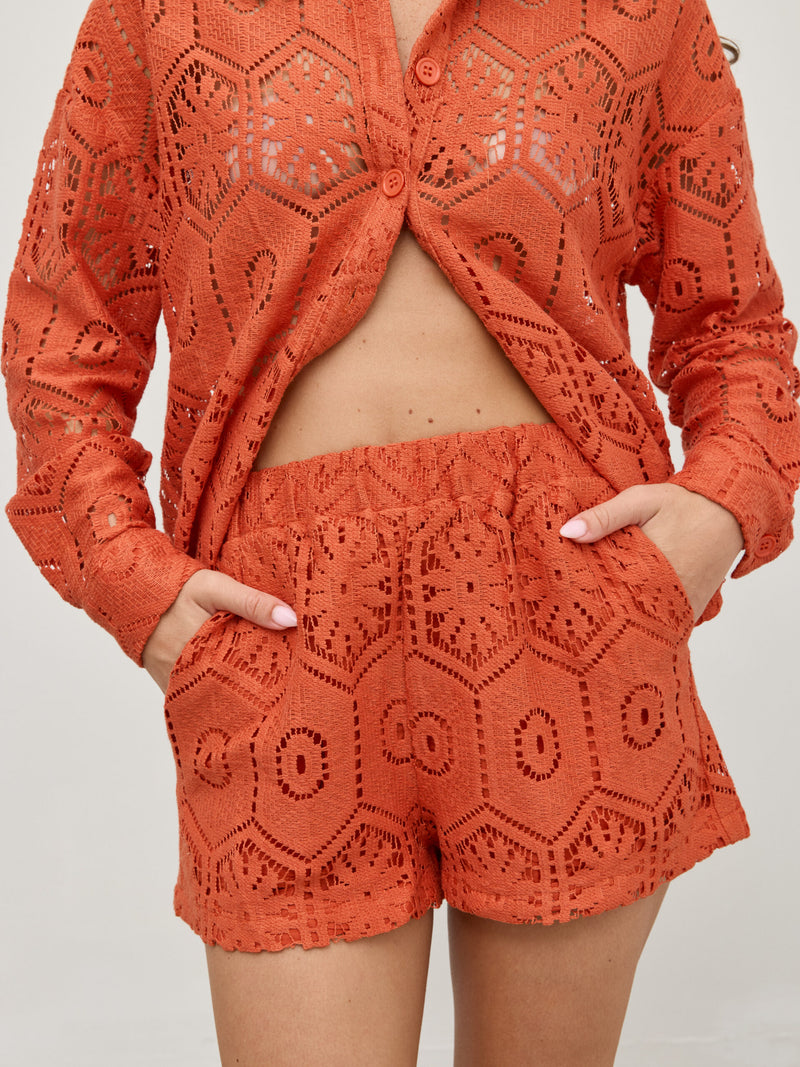 מכנסי תחרה  קצרים דוני | חמרה