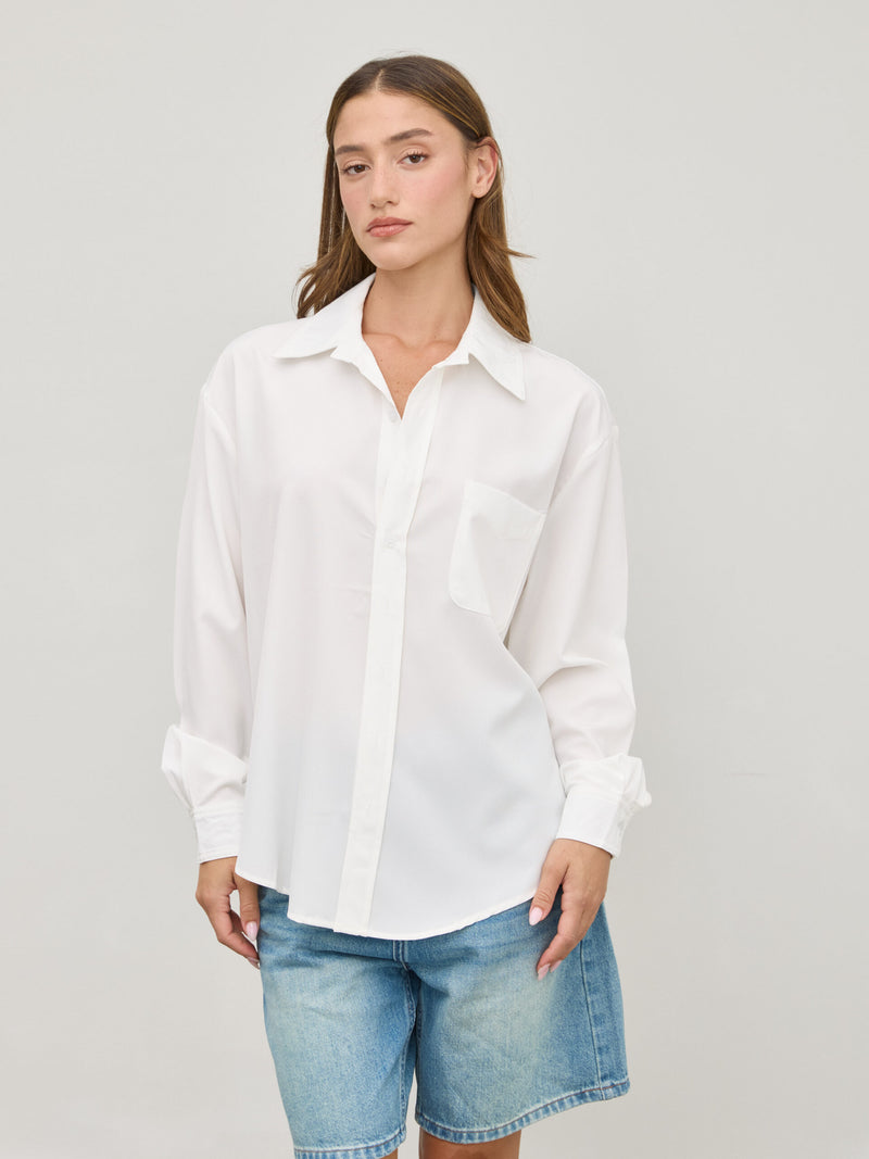 חולצה מכופתרת מקס | לבן