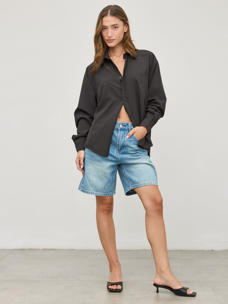 חולצה מכופתרת מקס | שחור