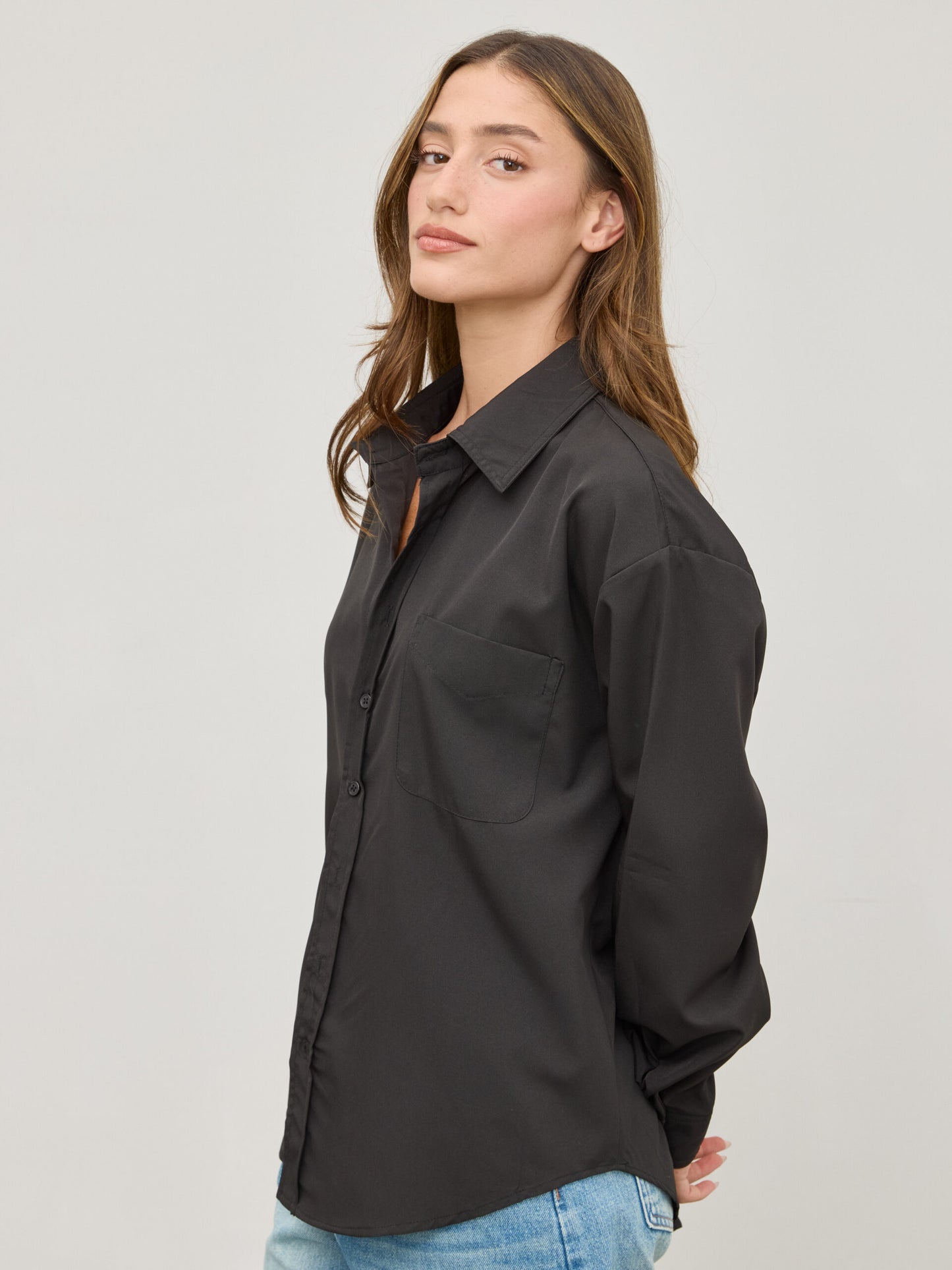 חולצה מכופתרת מקס | שחור