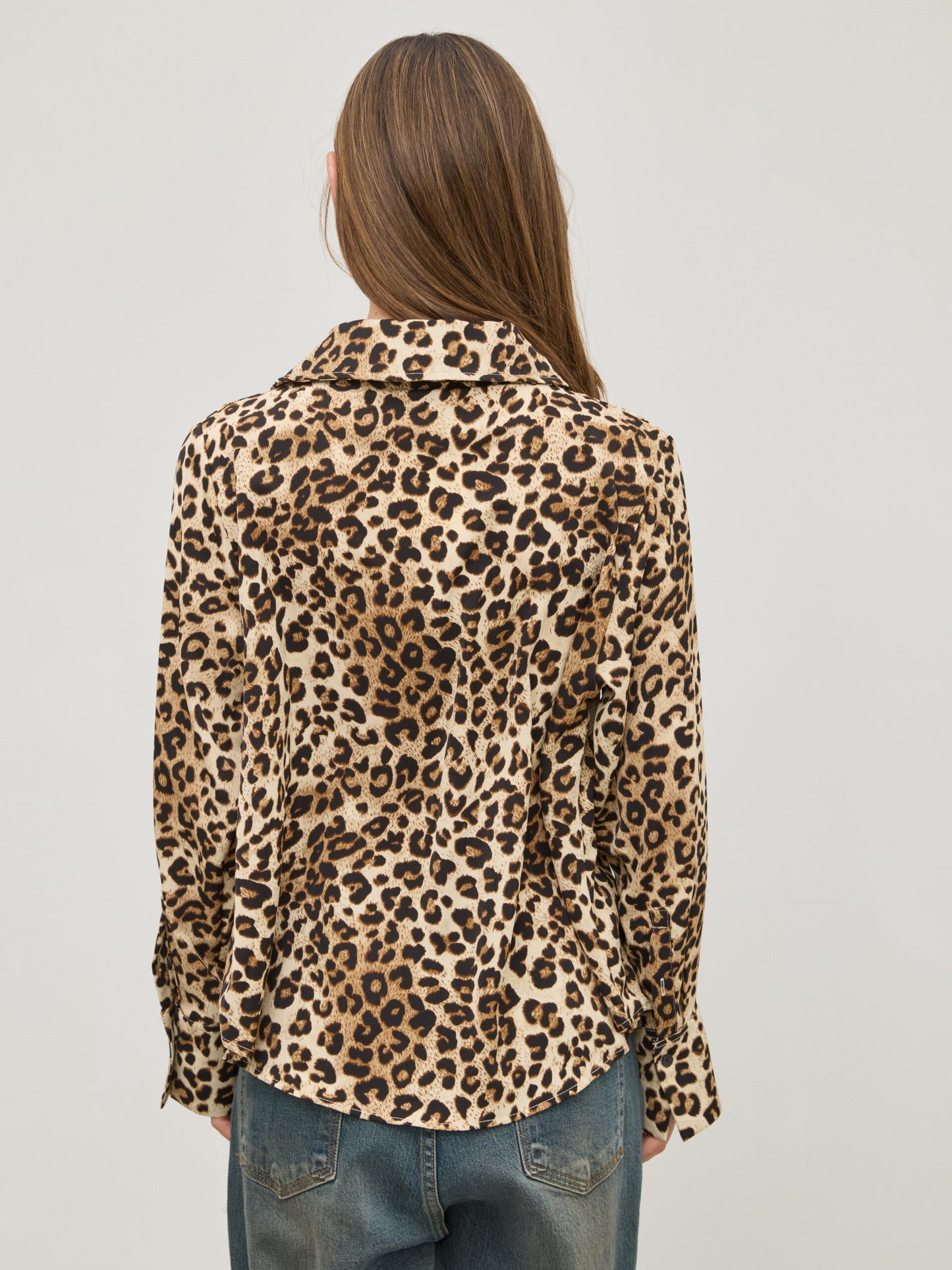 חולצה מכופתרת מנומרת קלאריס | מנומר