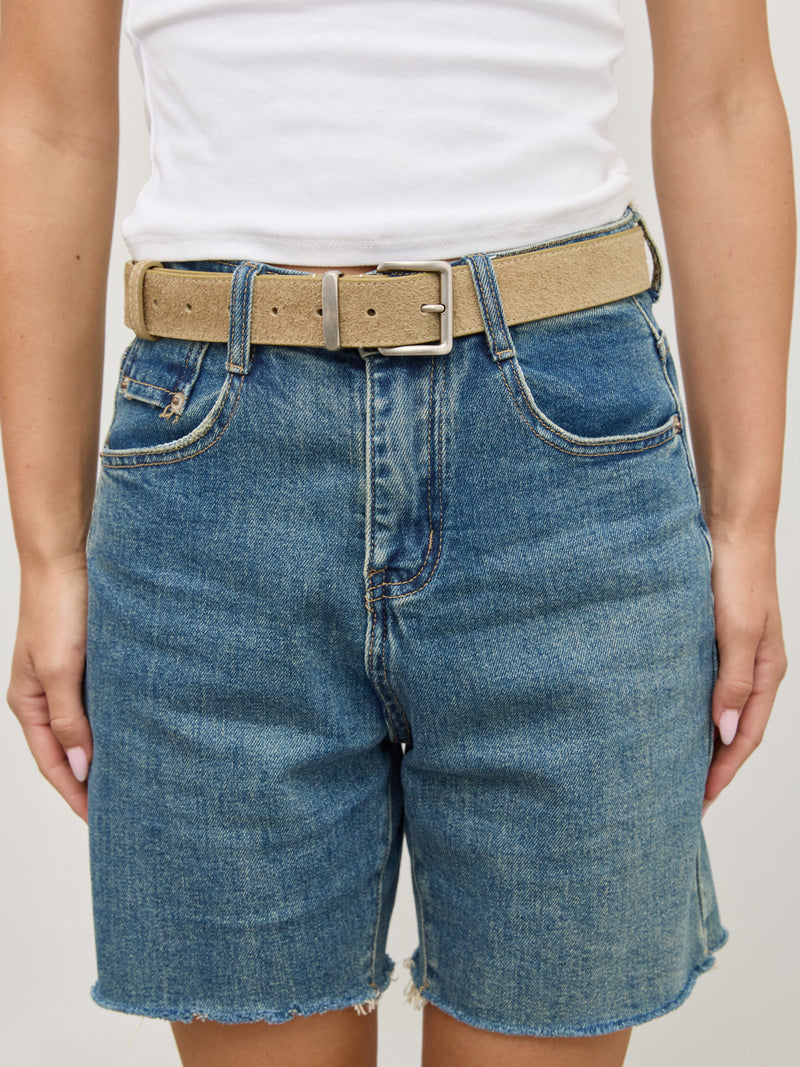 חגורת דמוי זמש רוס | ירוק