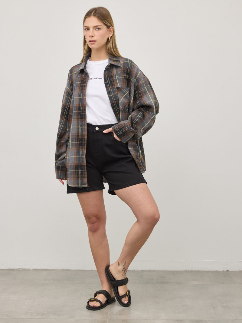 ג'ינס קצר טיילור | שחור