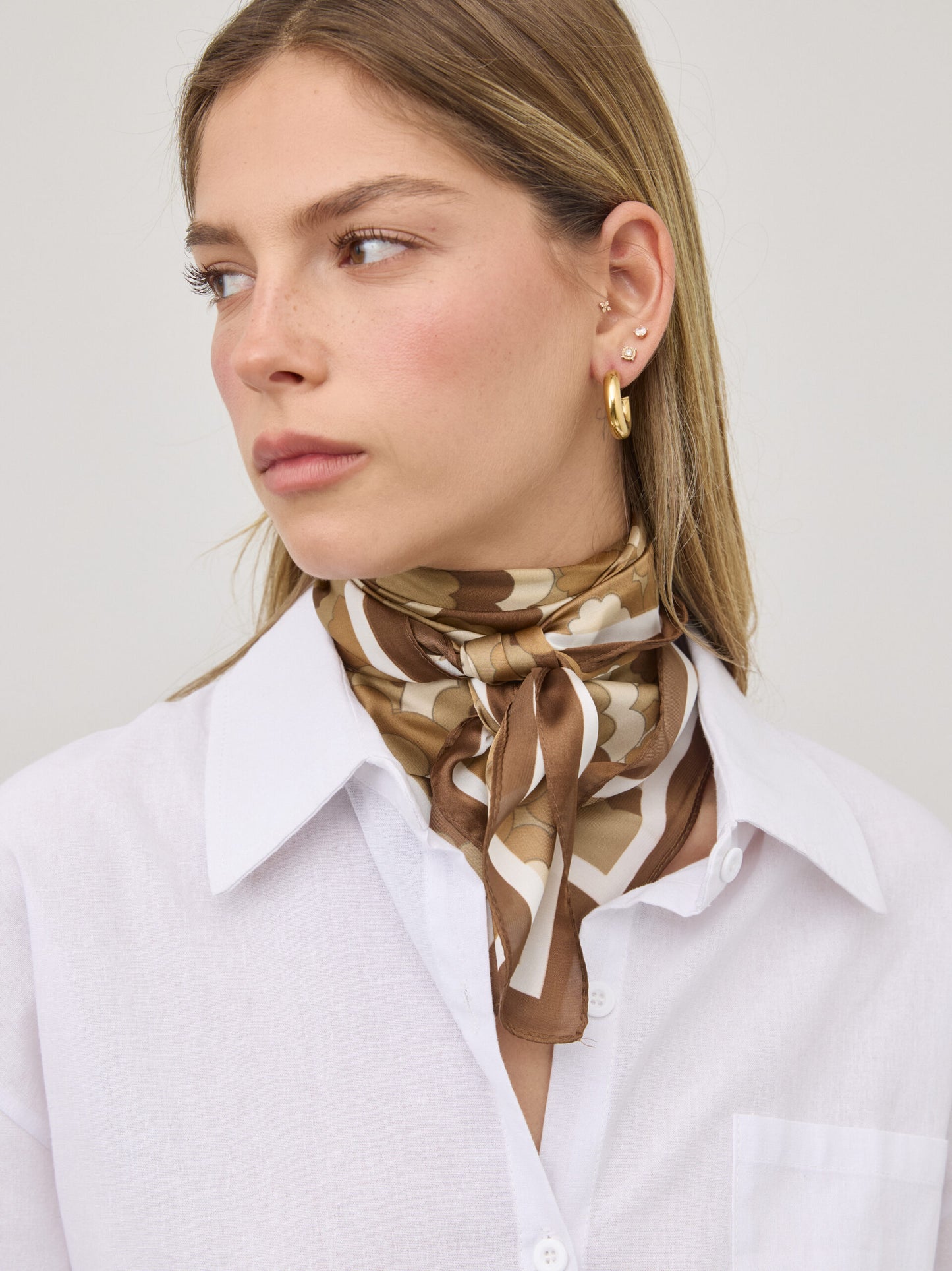 חולצה מכופתרת פשתן פלורנס | לבן