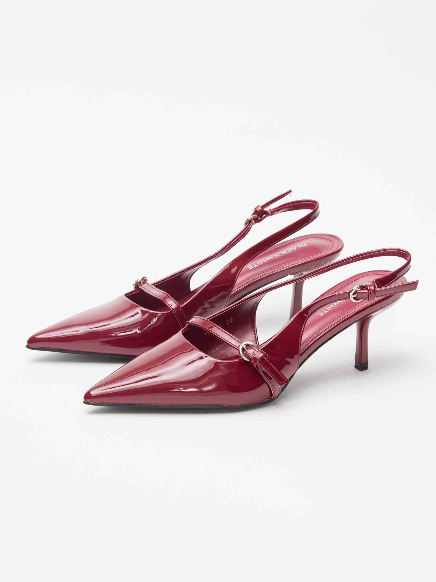 נעלי עקב שפיץ סנדי | בורדו לק