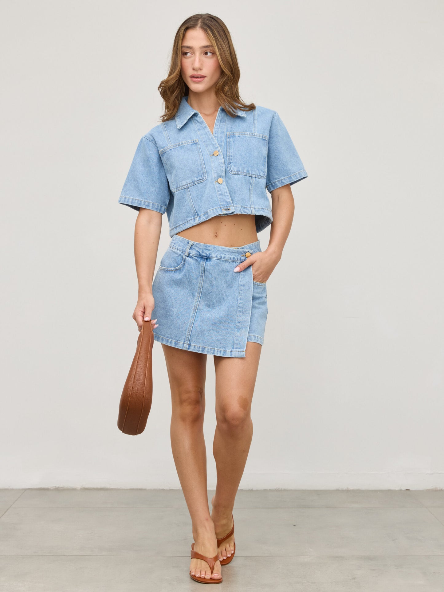 מכנסי חצאית ג'ינס מרגו | כחול