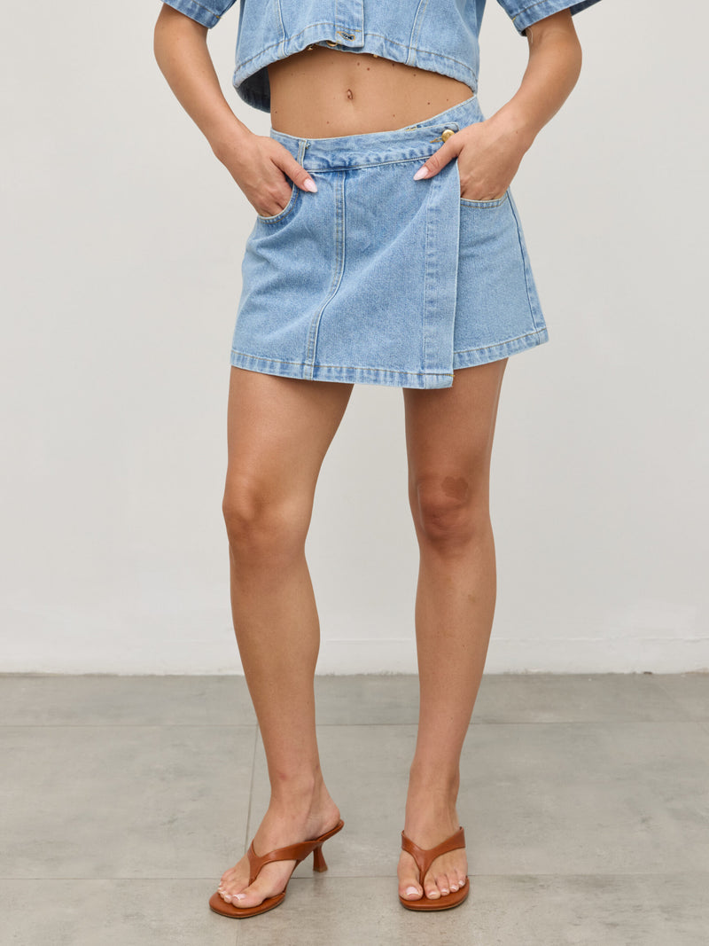 מכנסי חצאית ג'ינס מרגו | כחול