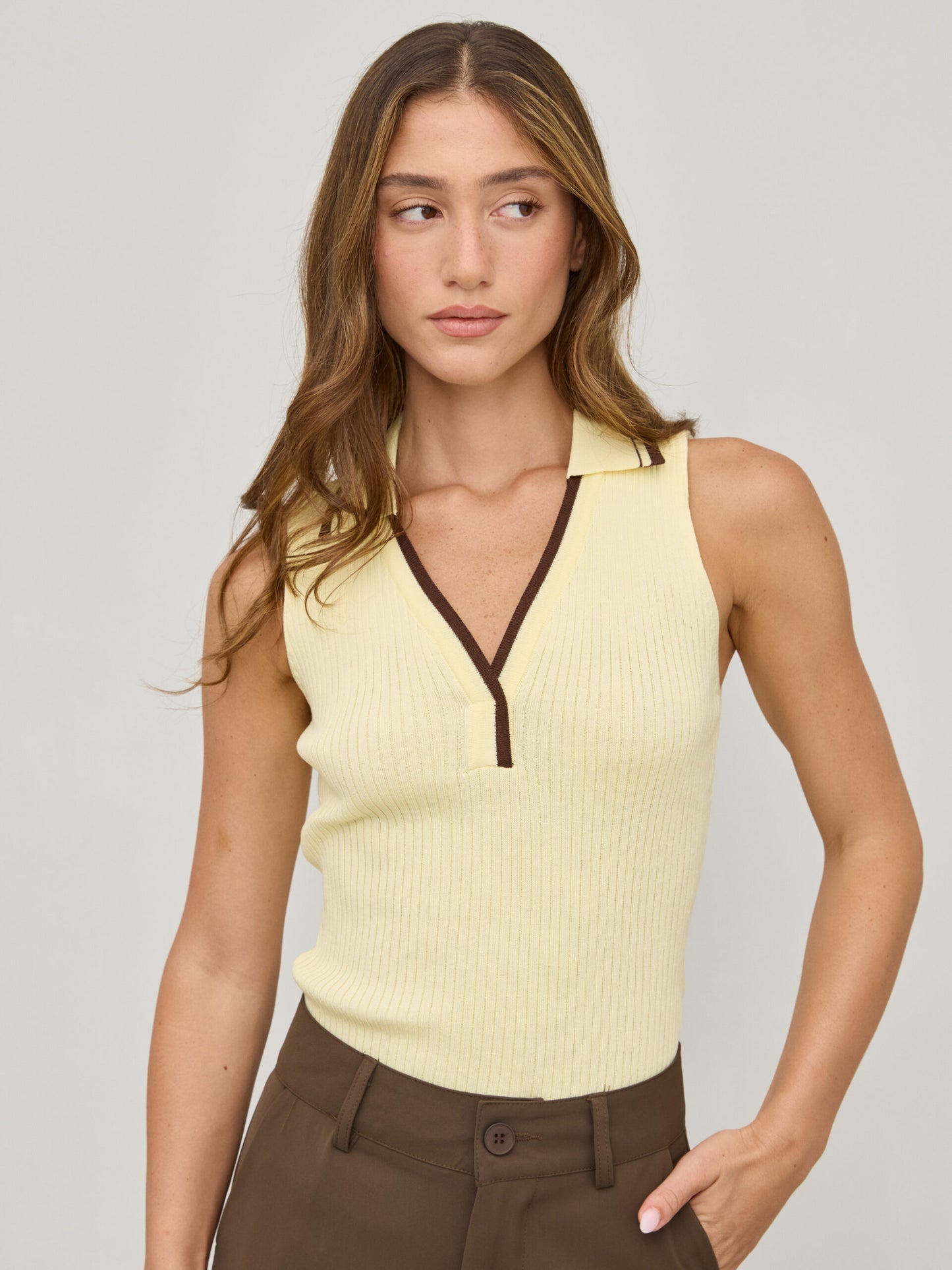 גופיית פולו קלי | צהוב