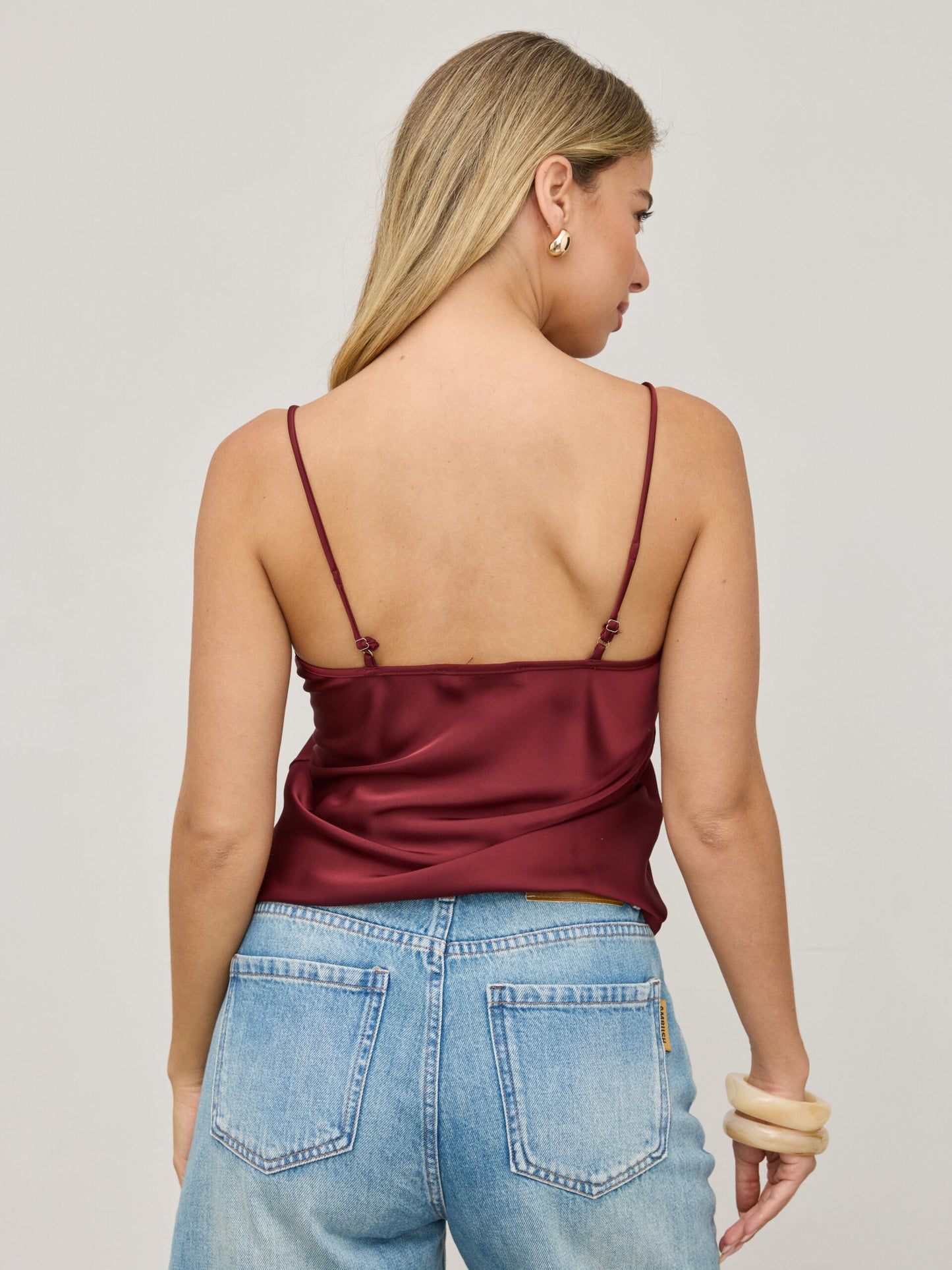 גופיית סאטן אליס | אדום