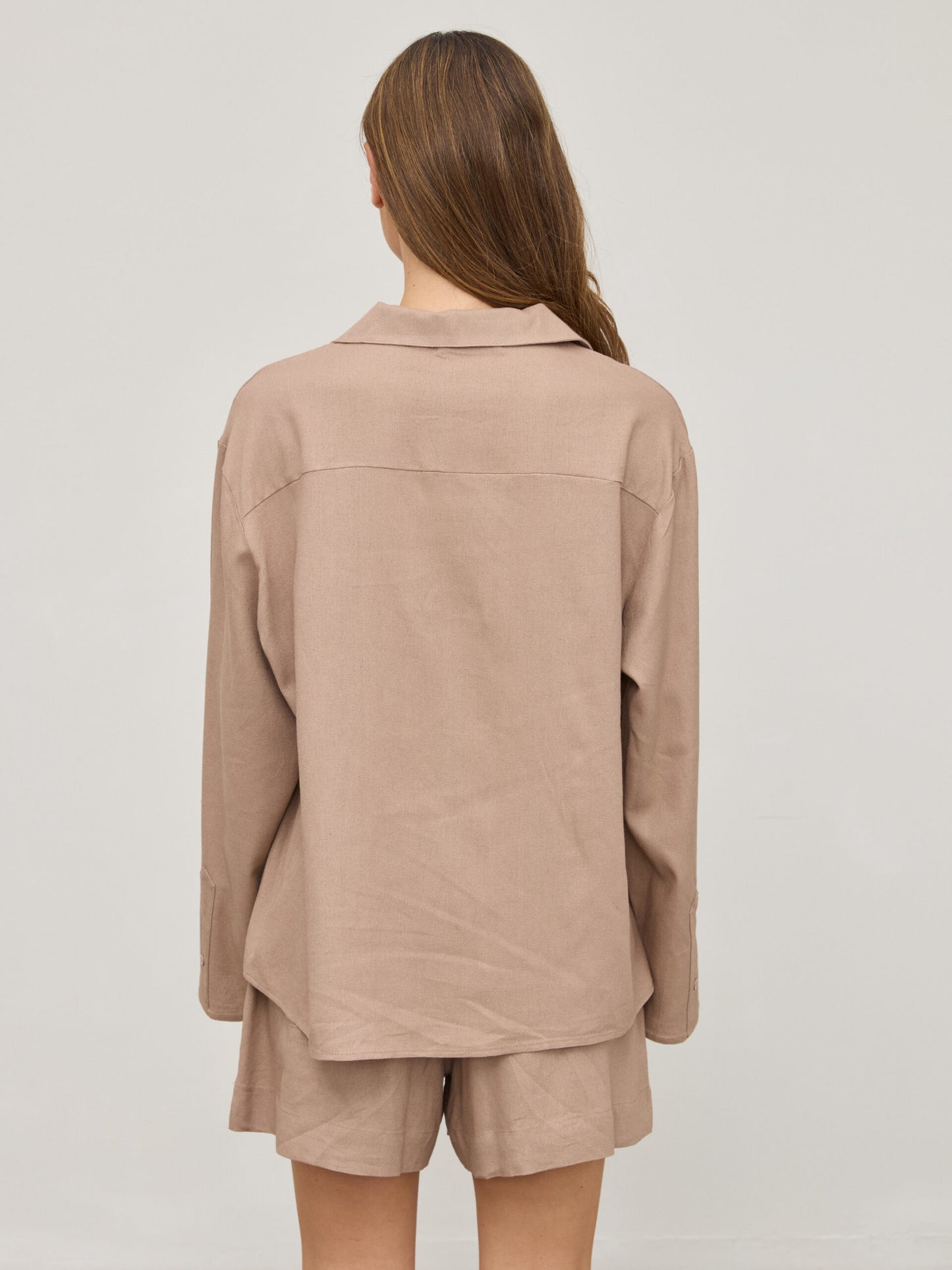 חולצה מכופתרת בלונדי | חום