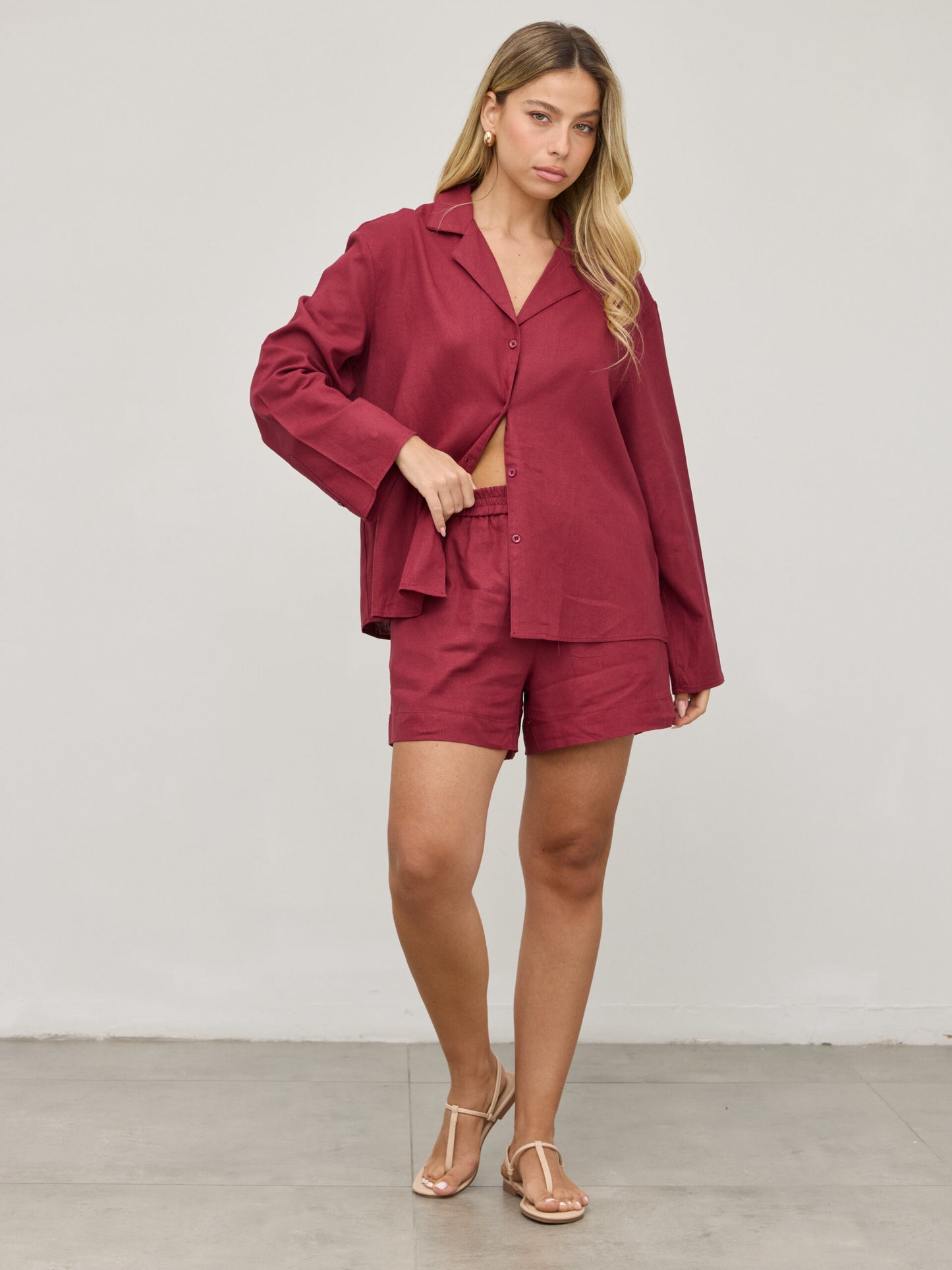 מכנסיים קצרים בלונדי | בורדו