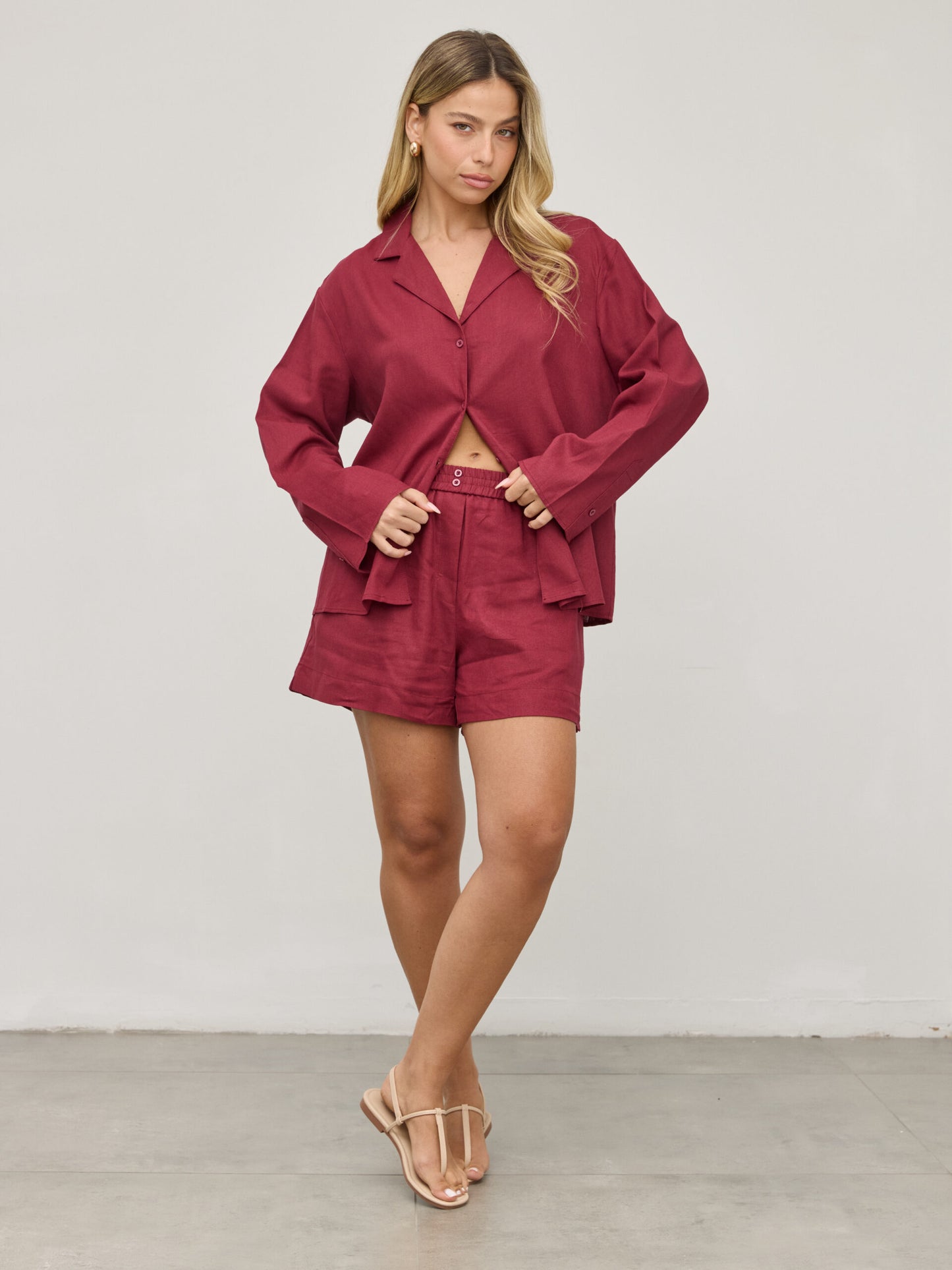 מכנסיים קצרים בלונדי | בורדו