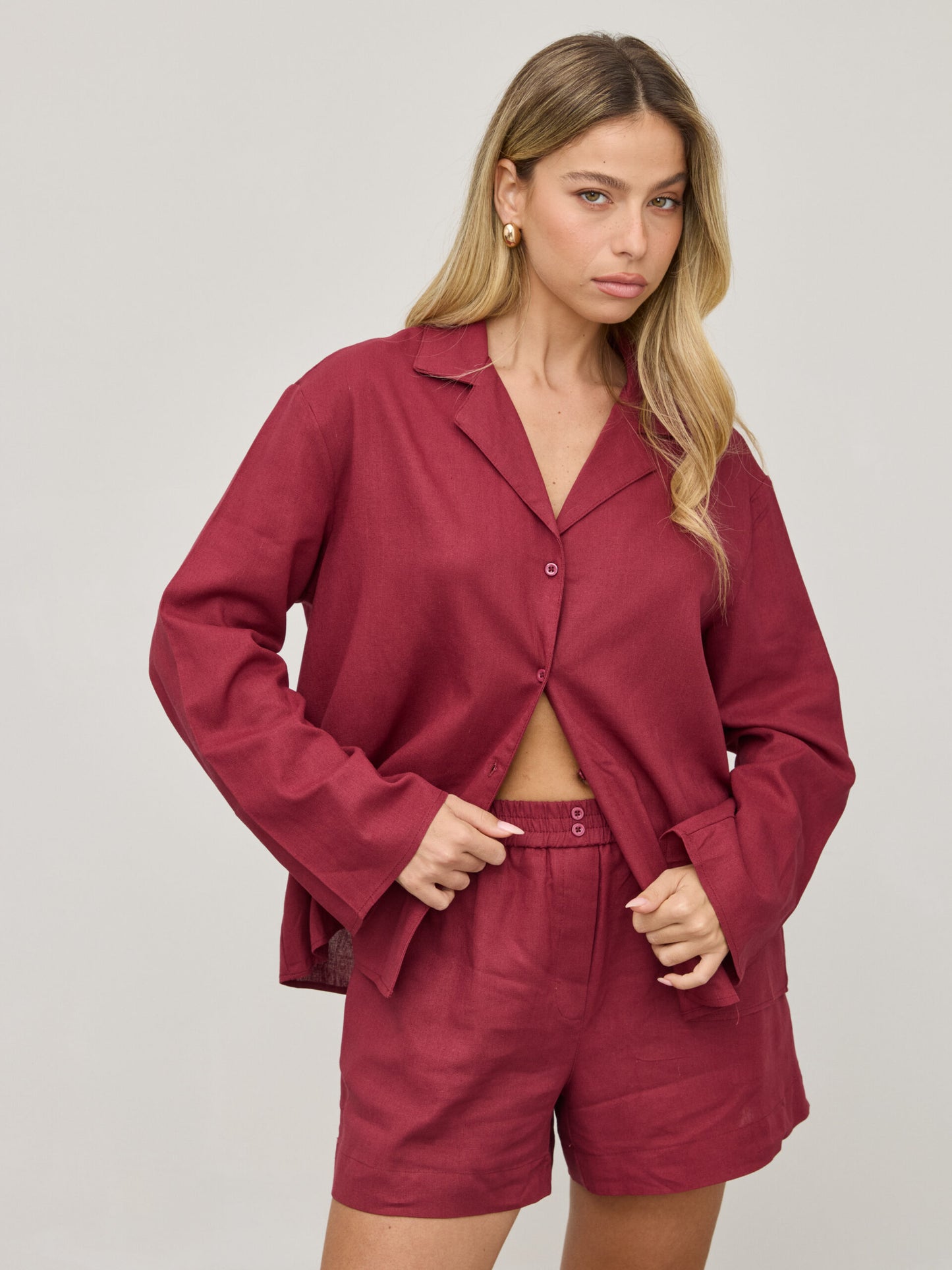 מכנסיים קצרים בלונדי | בורדו