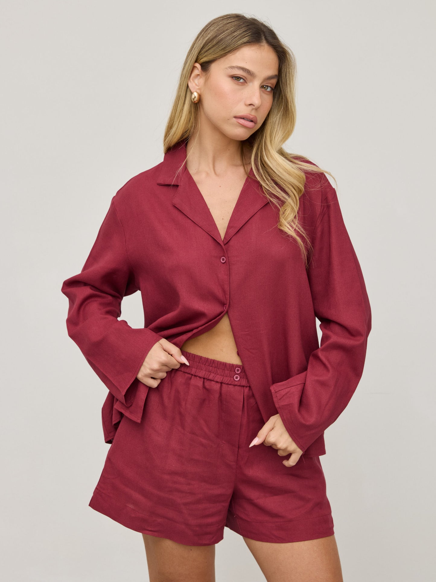 מכנסיים קצרים בלונדי | בורדו