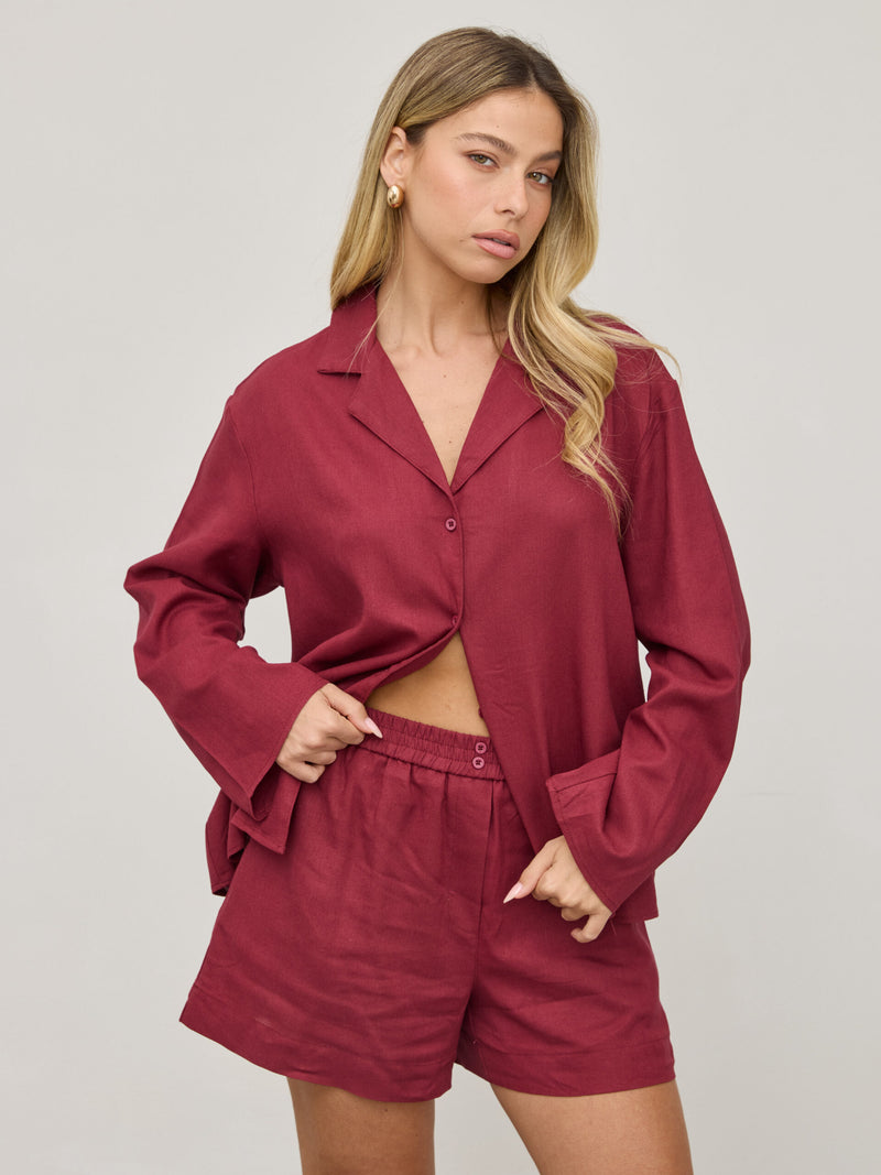 מכנסיים קצרים בלונדי | בורדו