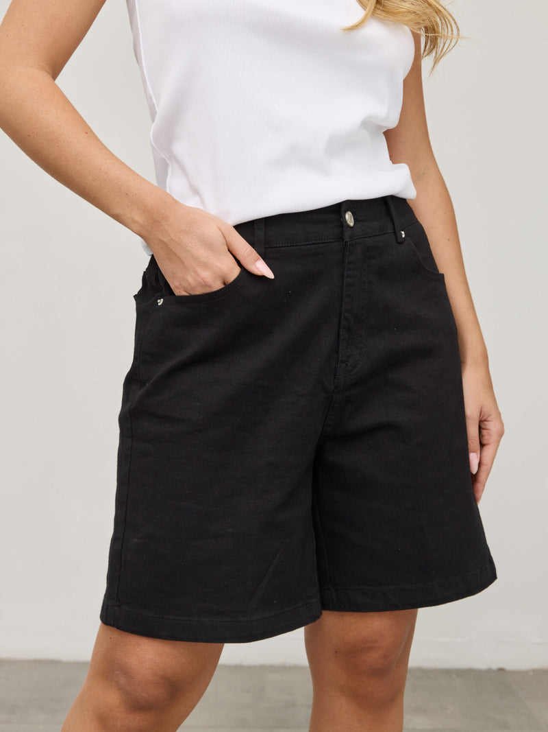 ג'ינס קצרים פול | שחור