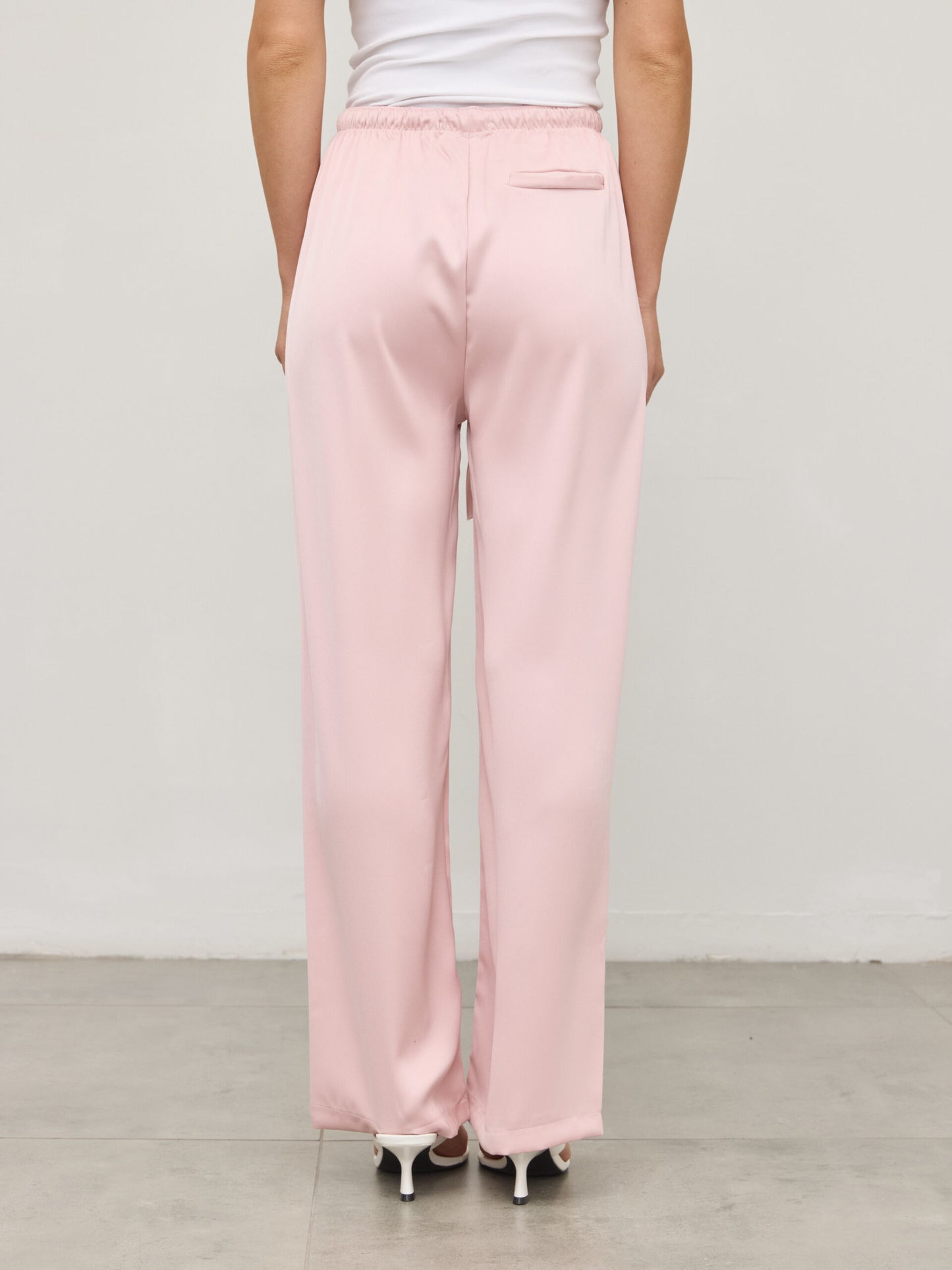 מכנסי סאטן קאי | ורוד