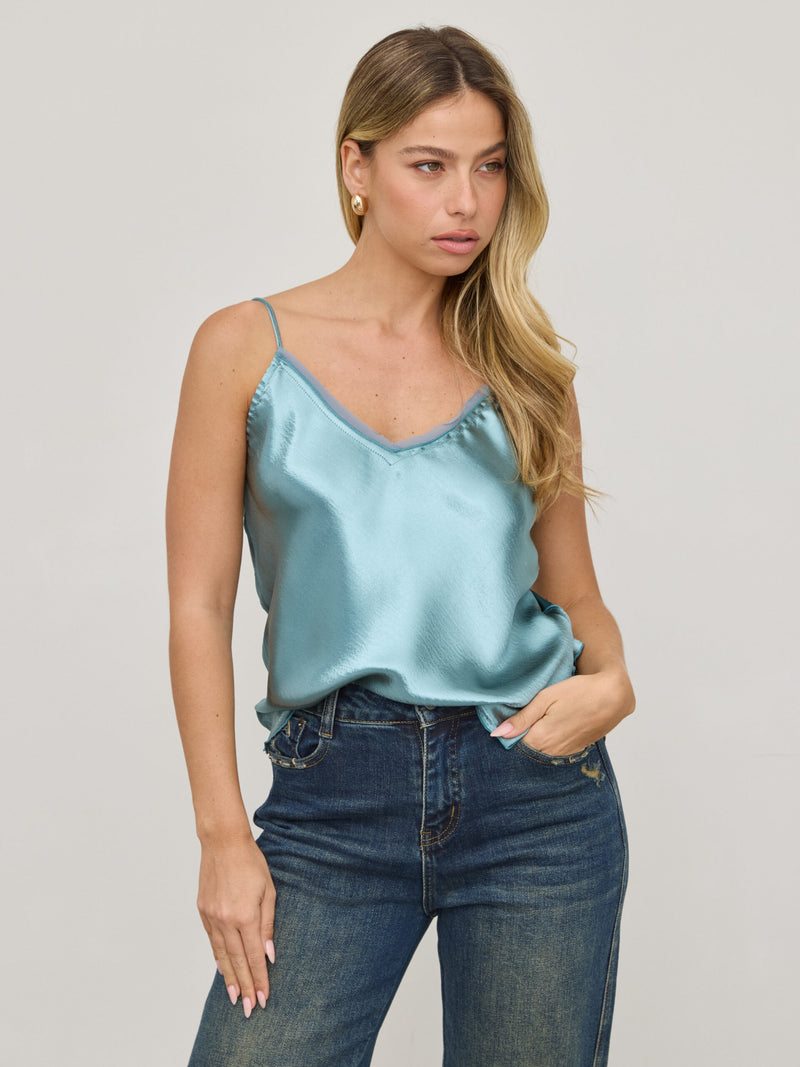 גופיית סאטן דון | ירוק