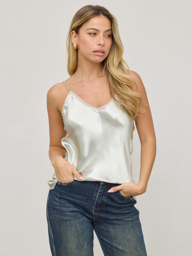 גופיית סאטן דון | כסף