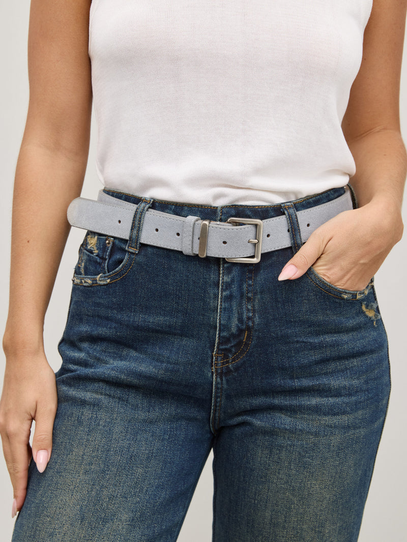 חגורת דמוי זמש רוס | כחול