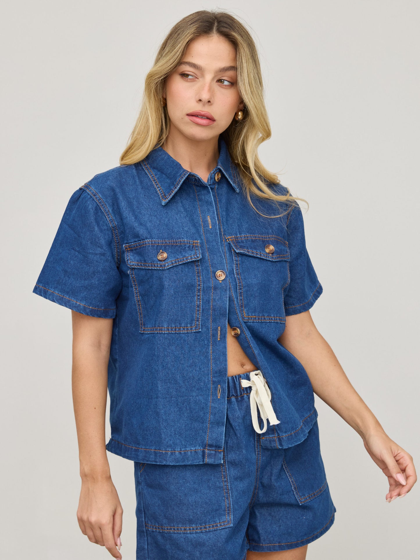 ג'ינס קצרים גייל | כחול