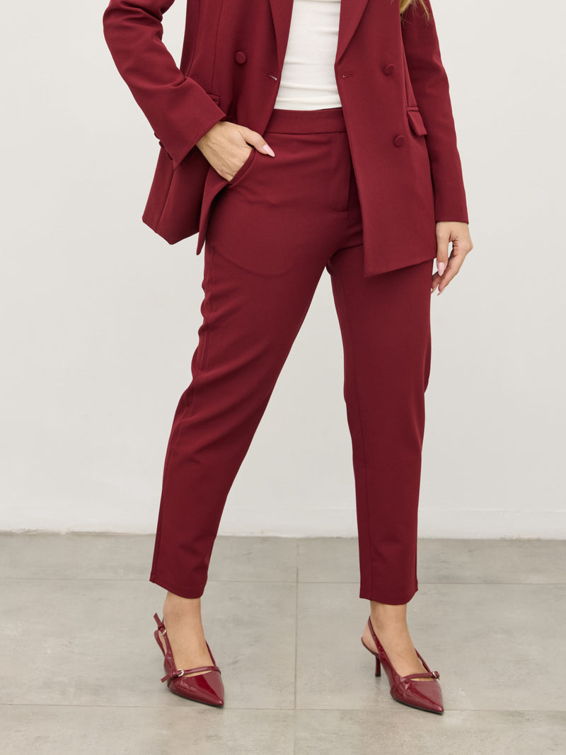 מכנסיים מחוייטים שריל | בורדו