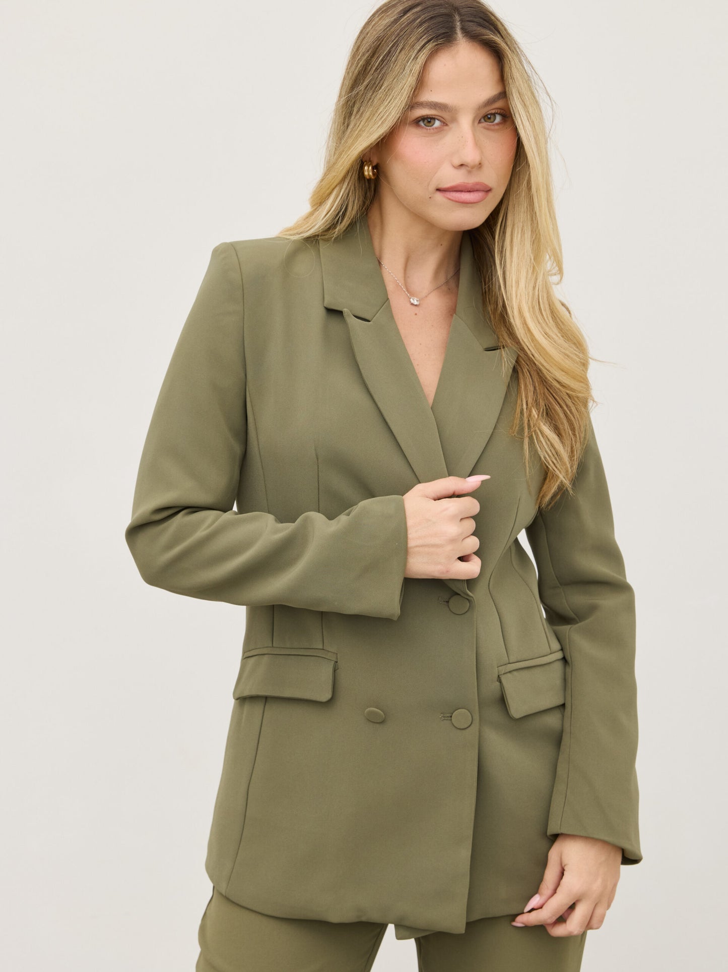 בלייזר מחוייט שריל | ירוק