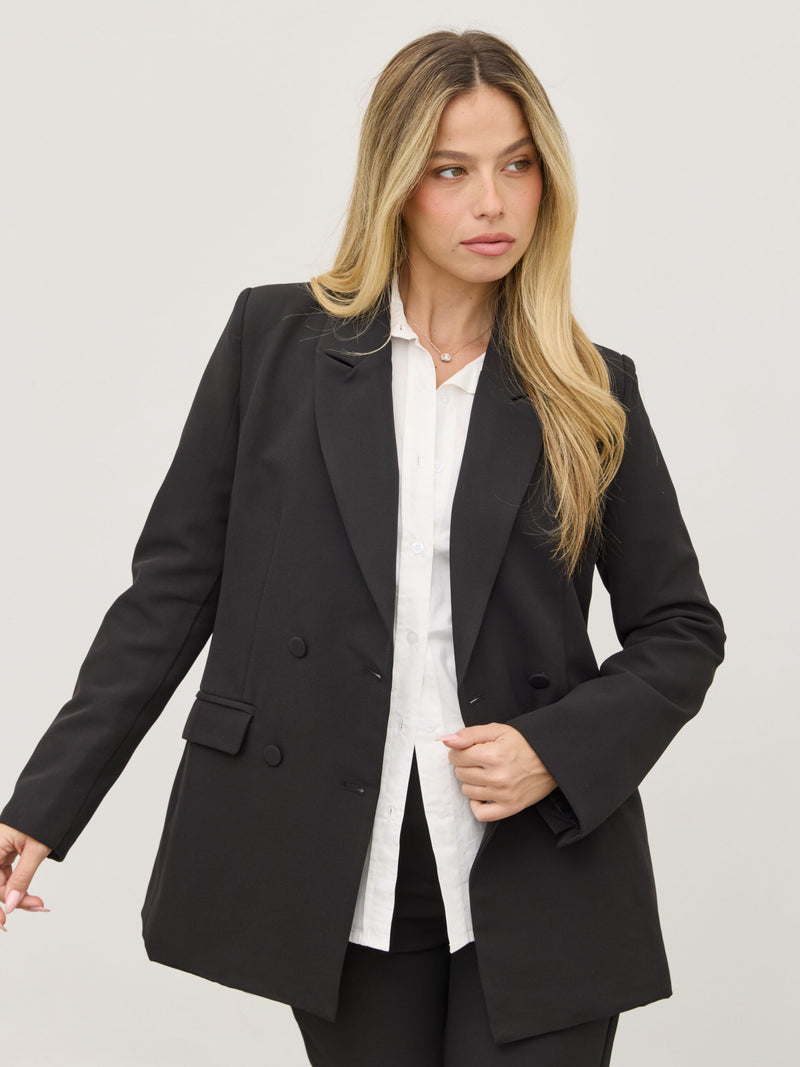 בלייזר מחוייט שריל | שחור