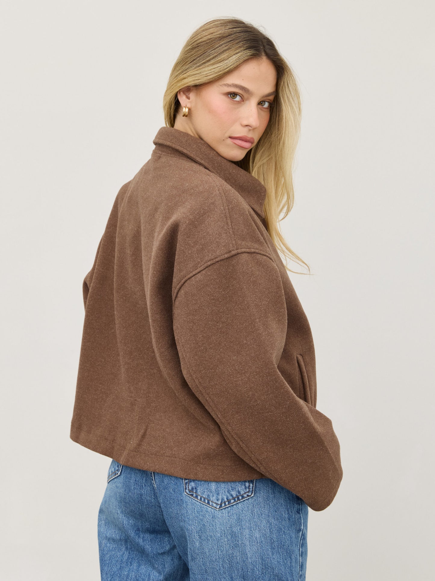 ג'קט דמוי לבד בוני | חום