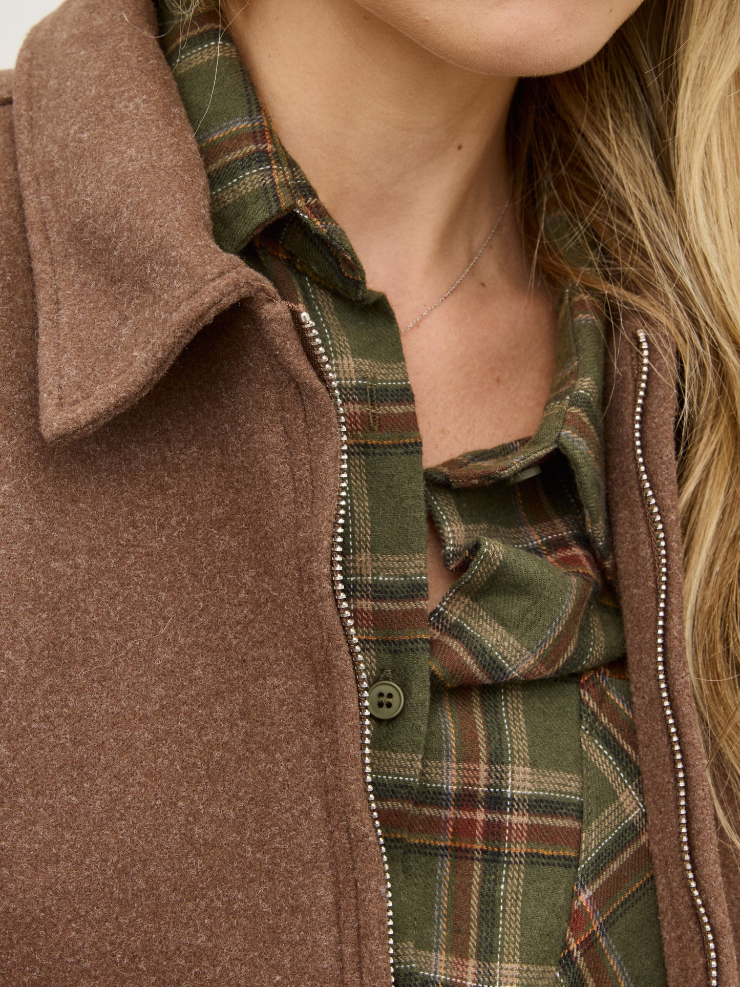 ג'קט דמוי לבד בוני | חום