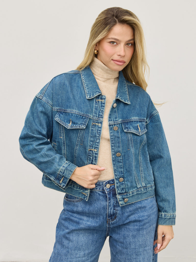 ג'קט ג'ינס טורי | כחול