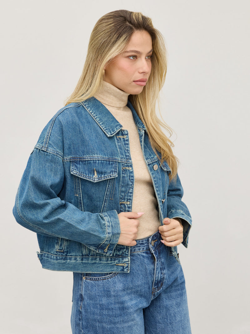 ג'קט ג'ינס טורי | כחול