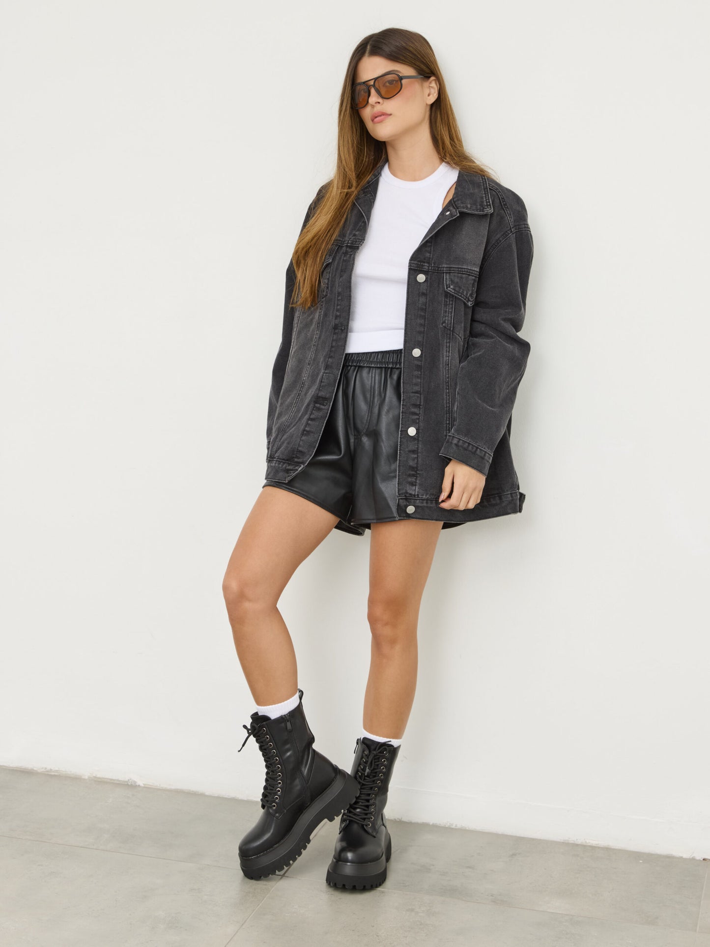 מגפי פלטפורמה שרוכים מרקוס | שחור