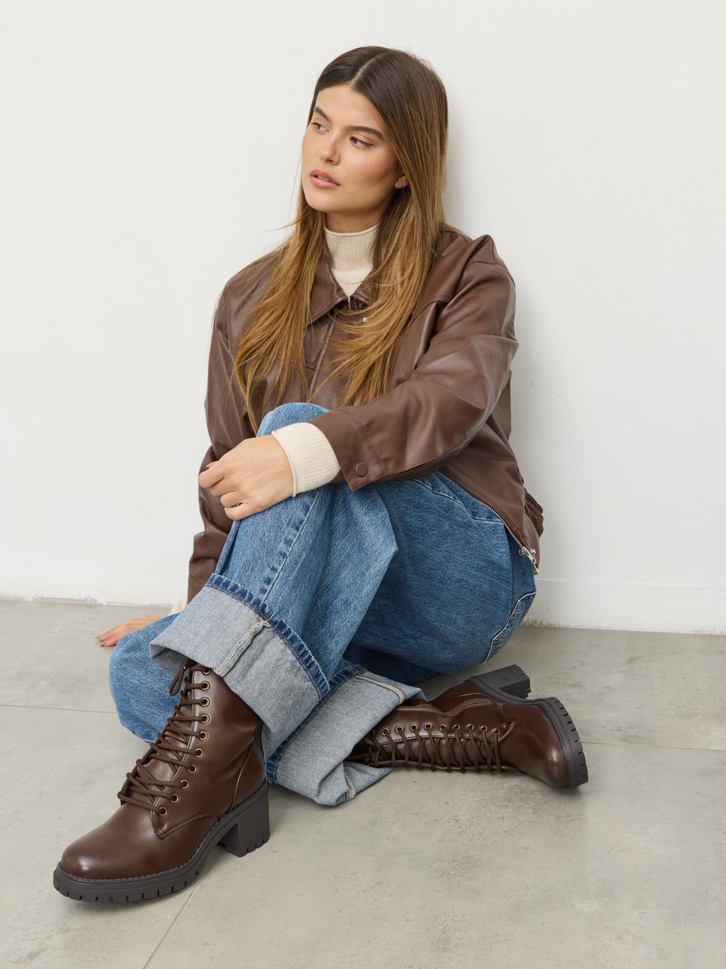 מגפי טרקטור שרוכים אליירה | חום