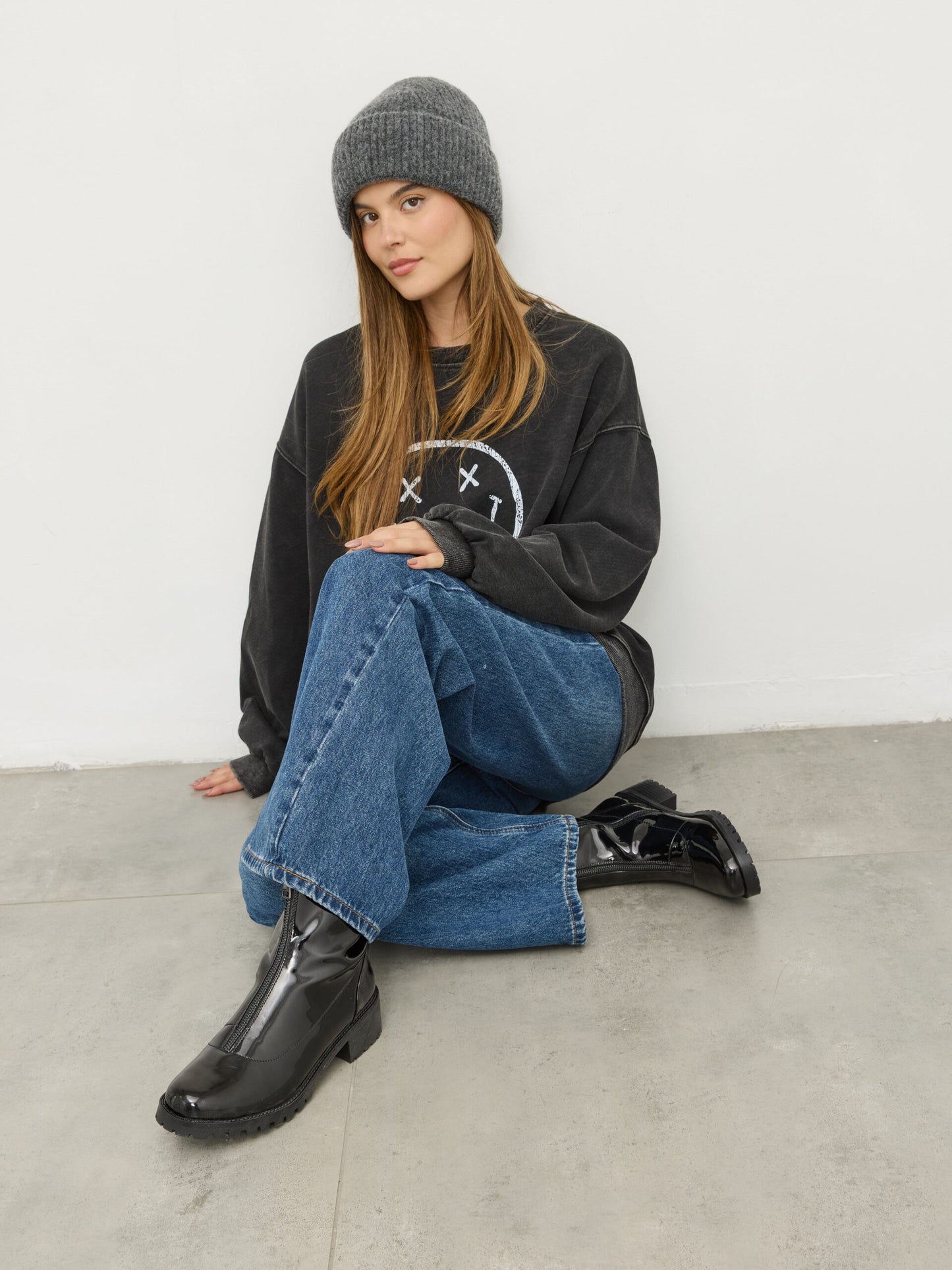 מגפוני סוליית טרקטור קינג | שחור לק