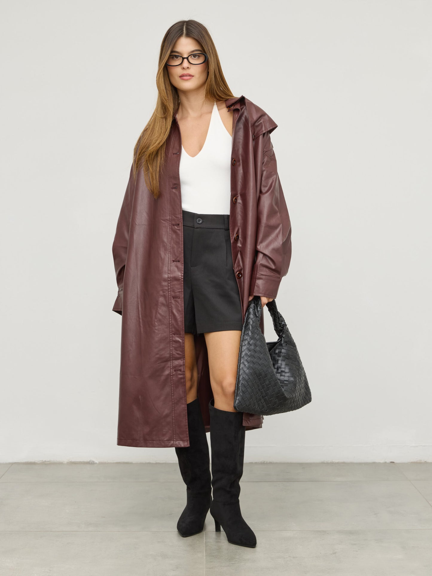 מגפי עקב דמוי זמש דארי | שחור