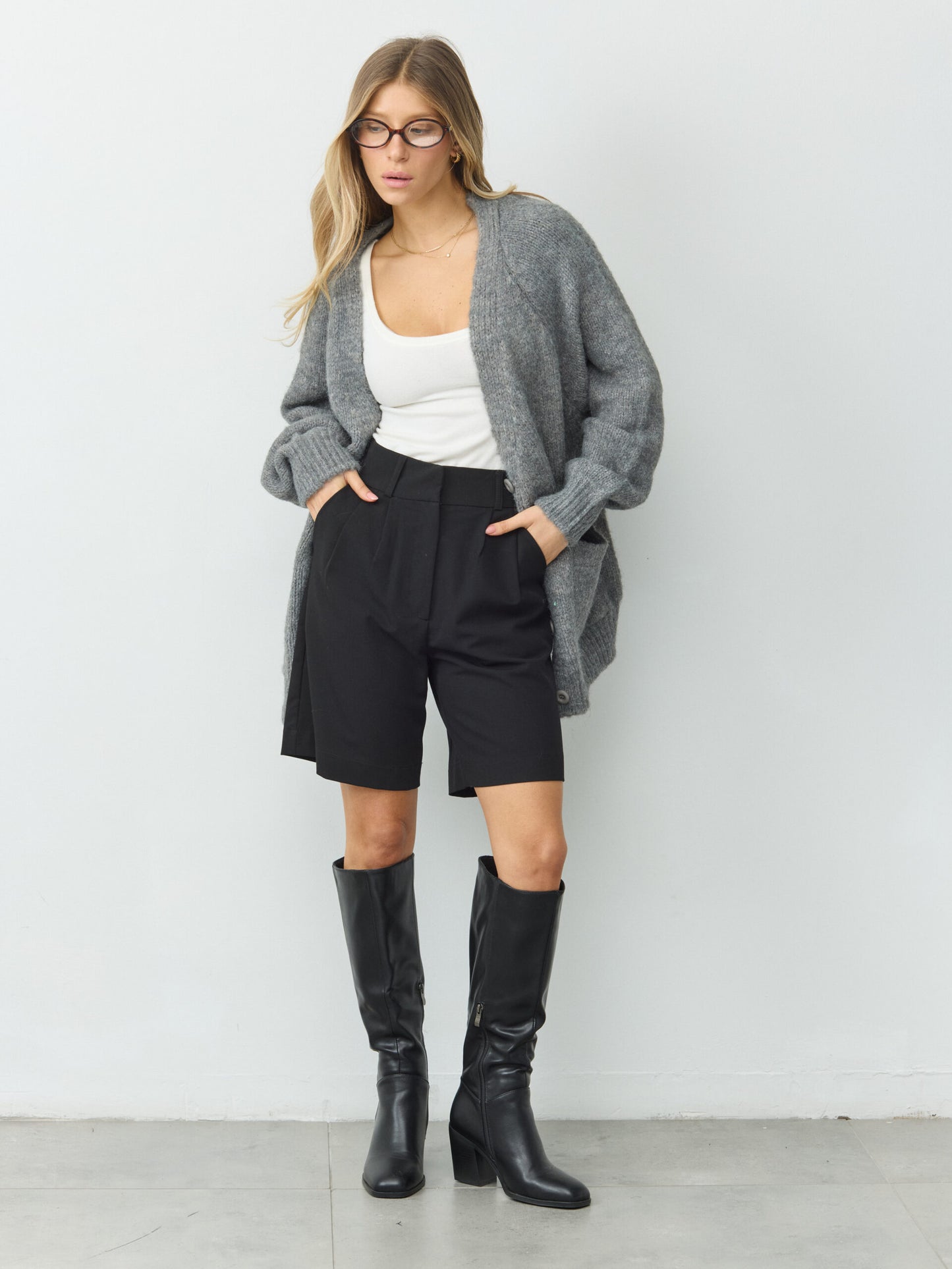 קרדיגן נינה | אפור כהה