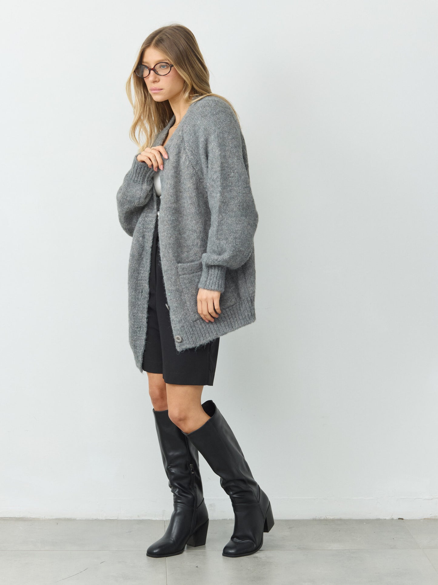 קרדיגן נינה | אפור כהה