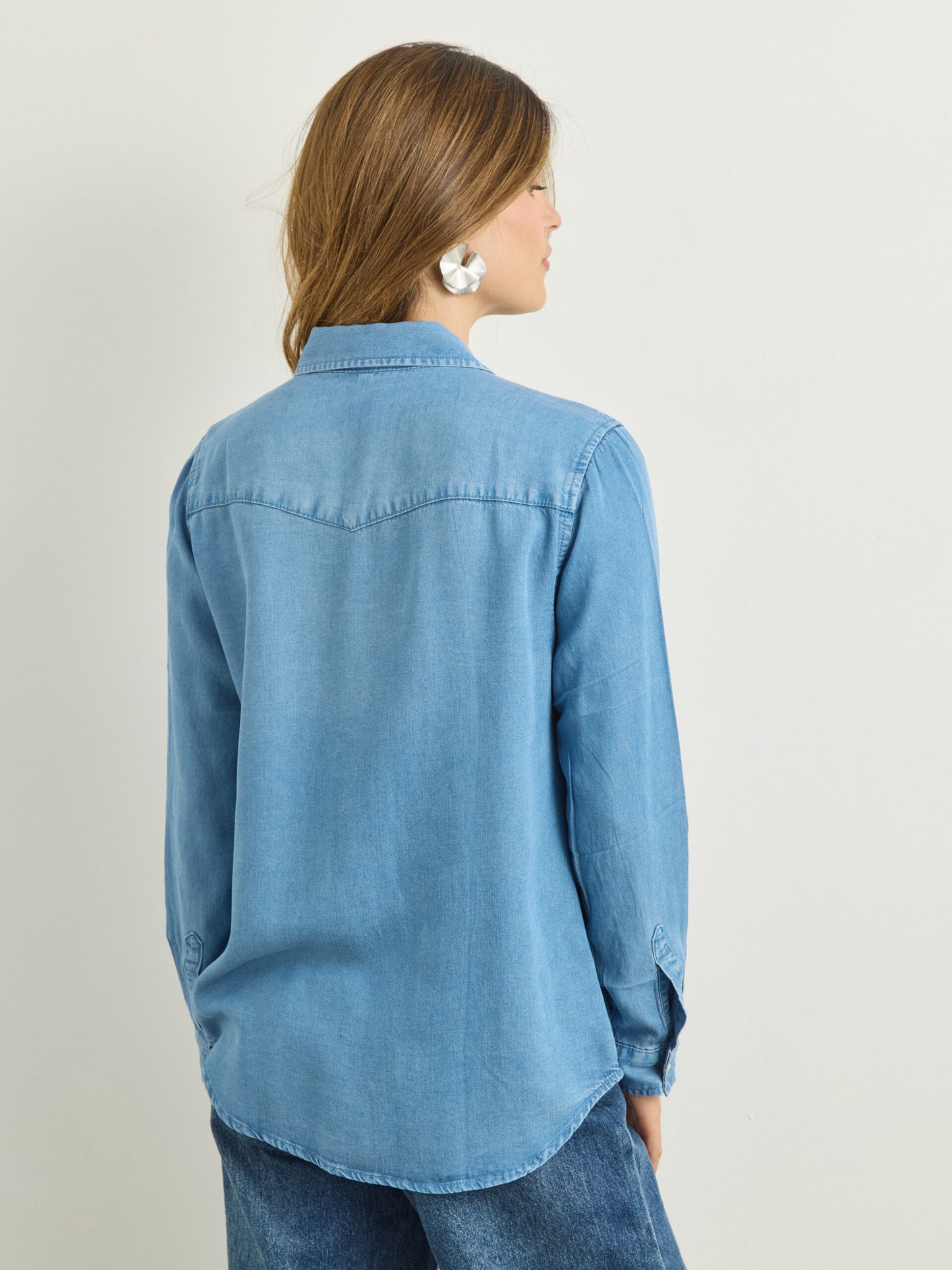 חולצה מכופתרת אנני | כחול