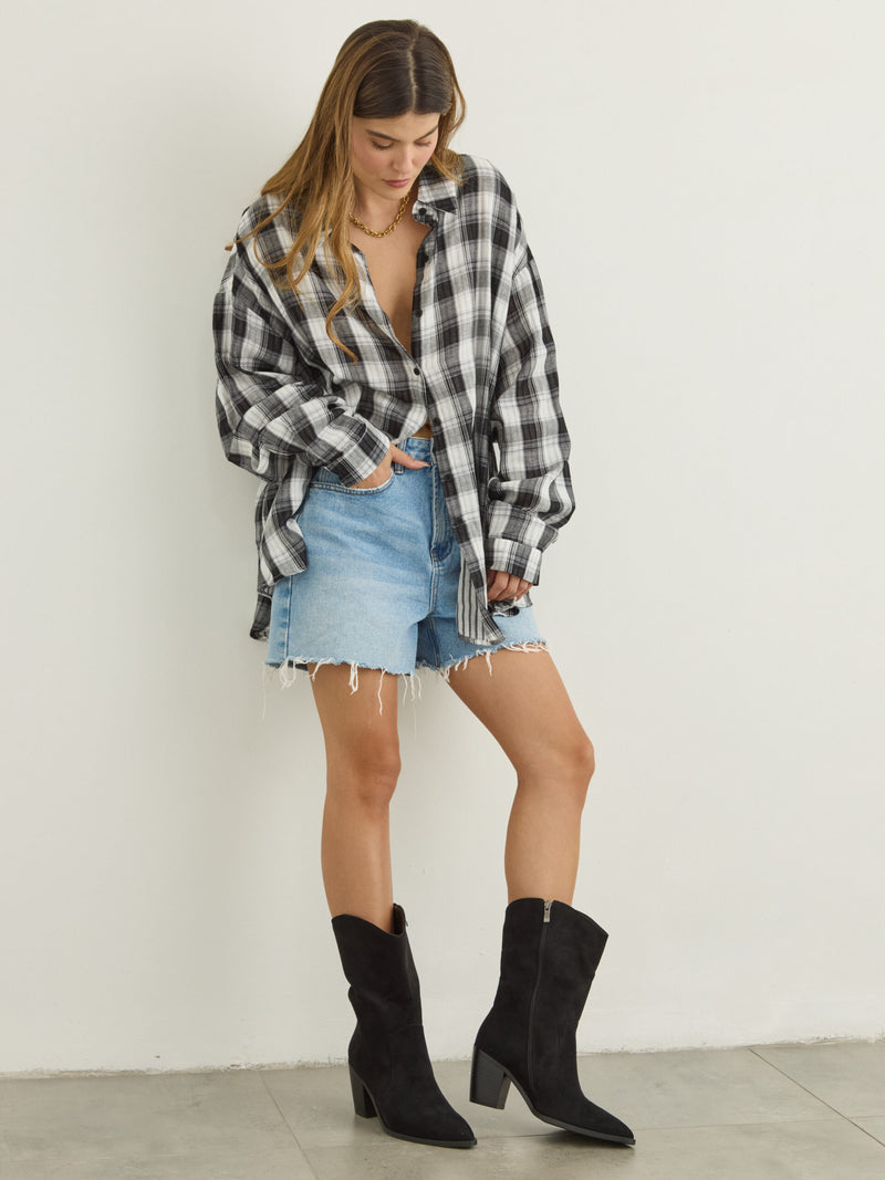 מגפי בוקרים דמוי זמש ג'מה | שחור