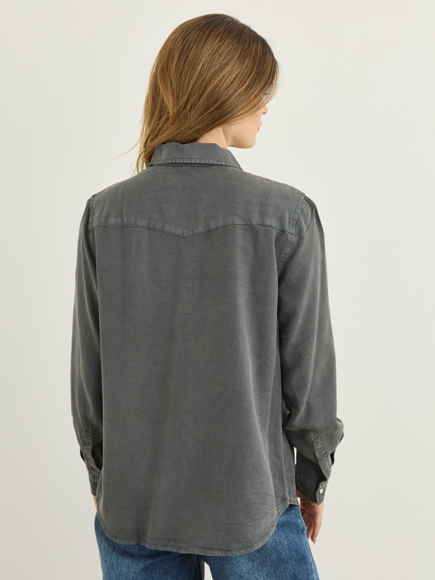 חולצה מכופתרת אנני | אפור