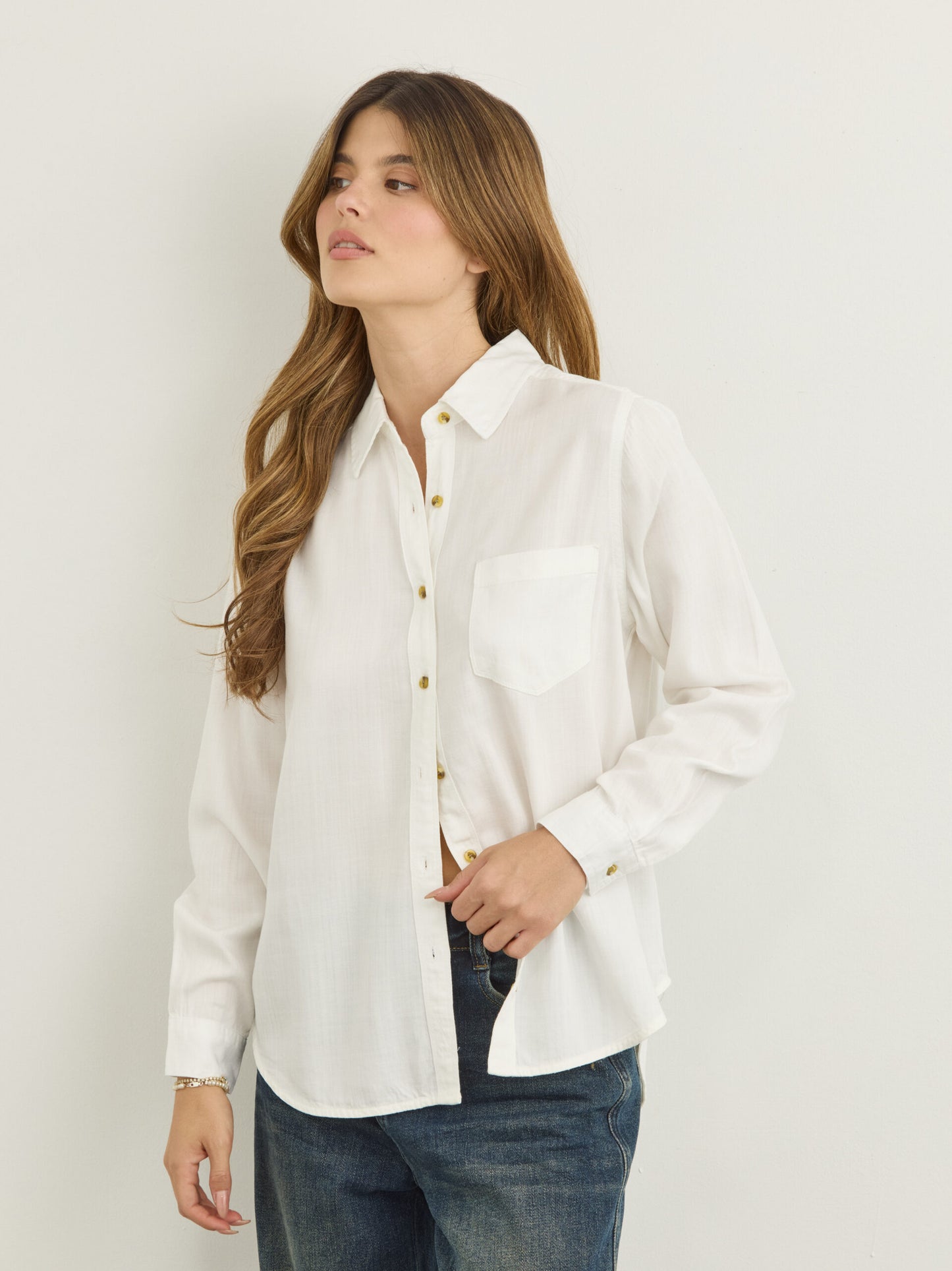 חולצה מכופתרת מנו | לבן