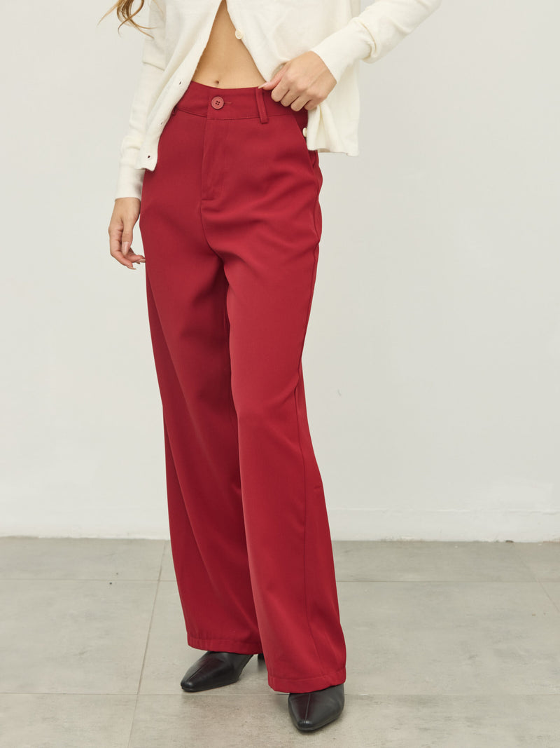 מכנסיים ארוכים מחוייטים גארט | בורדו