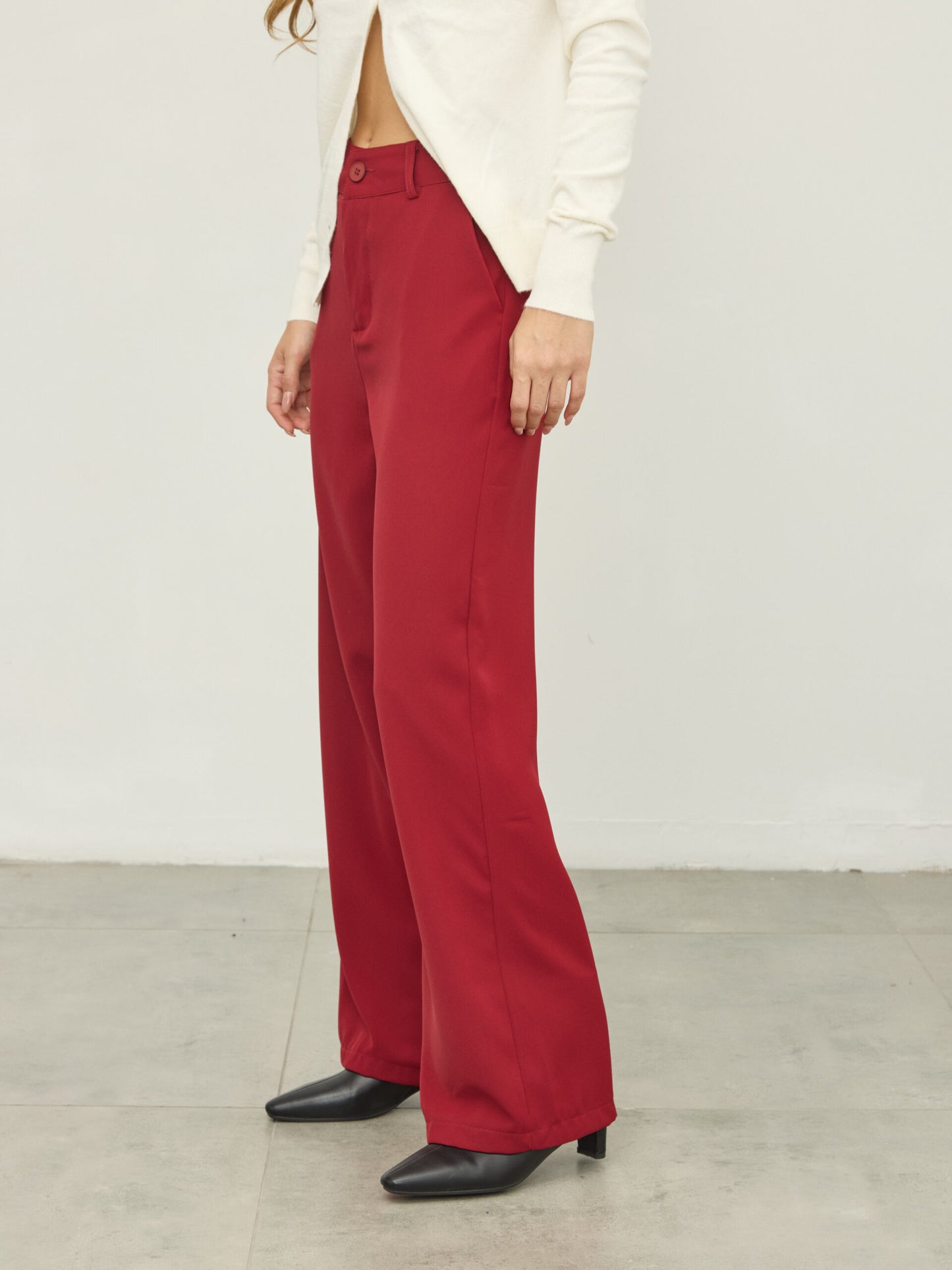 מכנסיים ארוכים מחוייטים גארט | בורדו