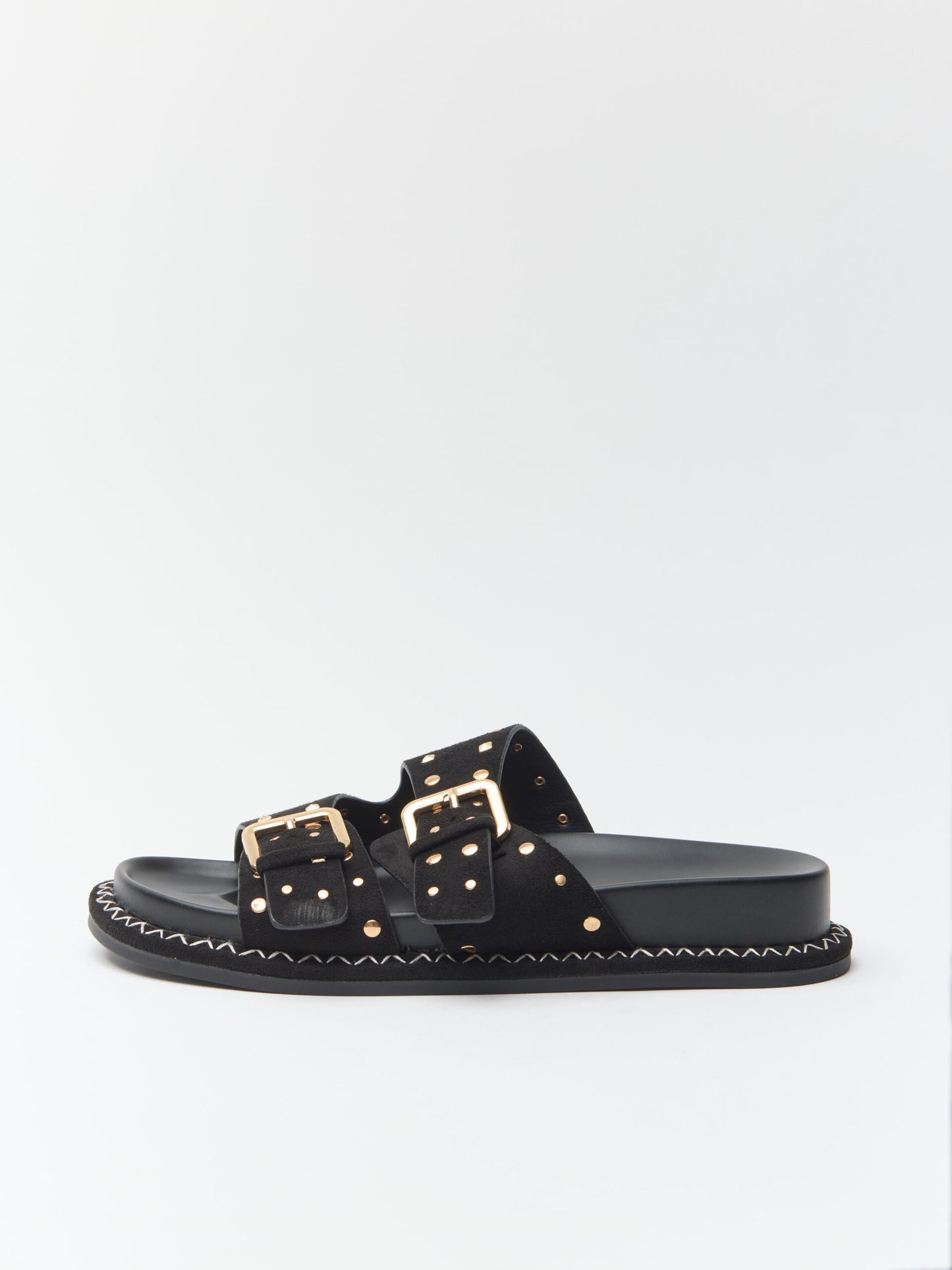 כפכפי דמוי זמש ניטים סטאר | שחור