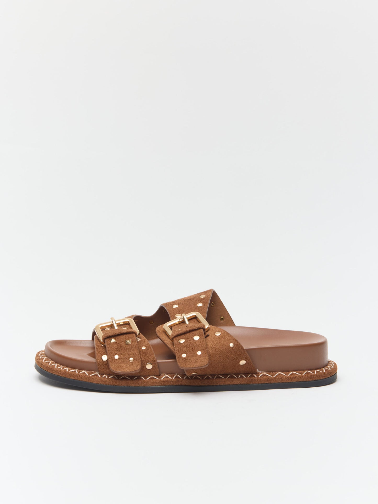 כפכפי דמוי זמש ניטים סטאר | קאמל