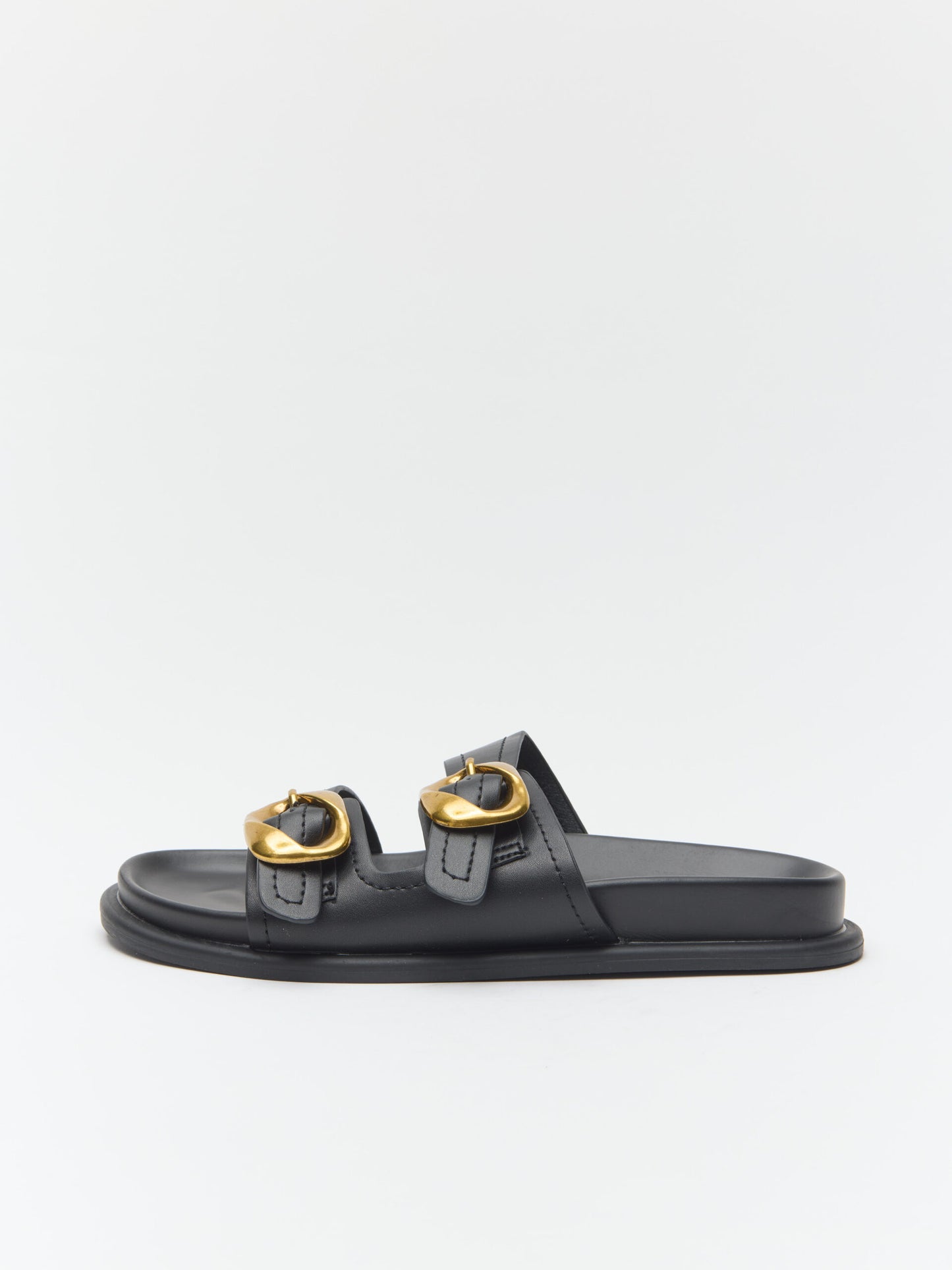 כפכפי רצועות אבזם טרייס | שחור